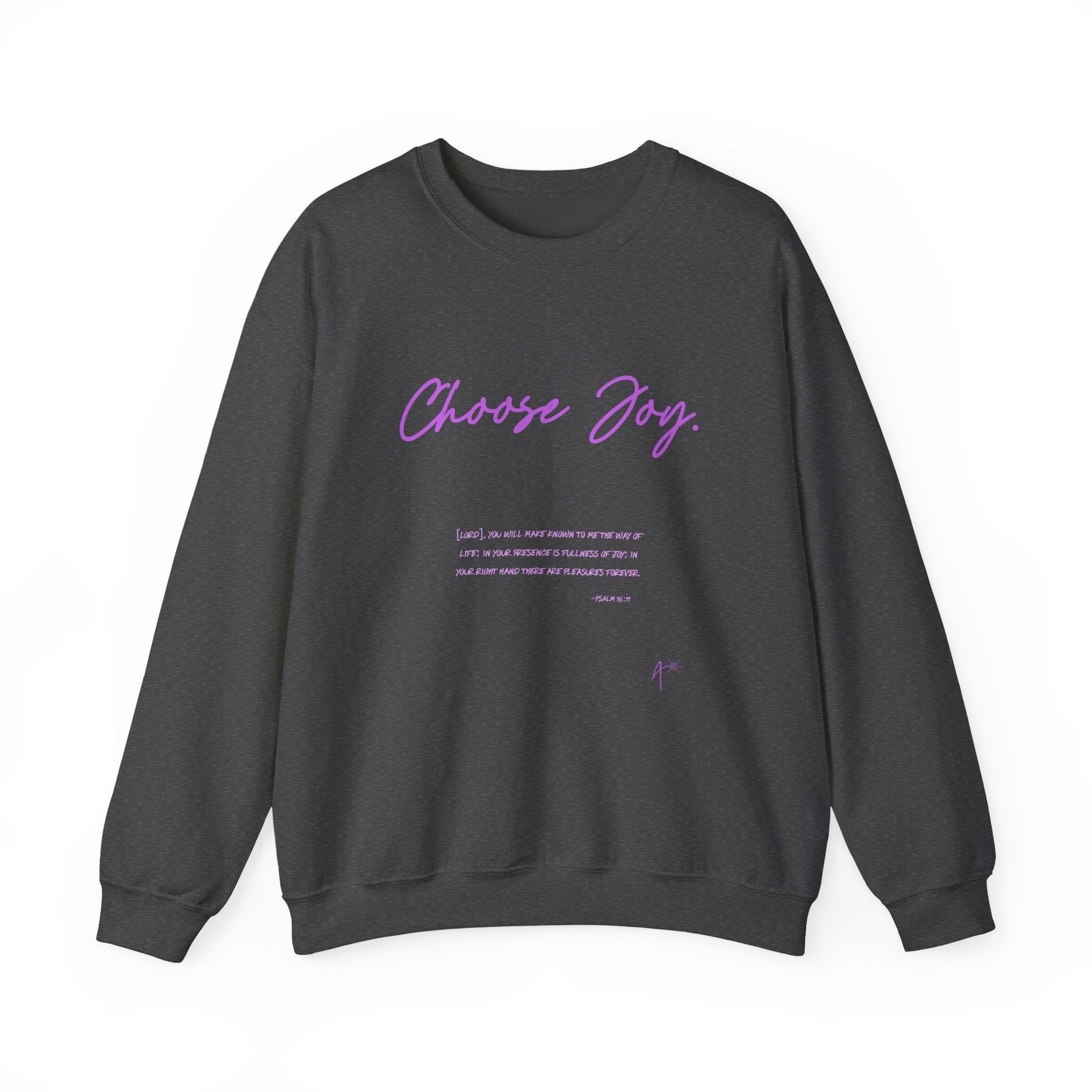 Crewneck Sweatshirt - "Choose Joy" Inspirational Script Pullover