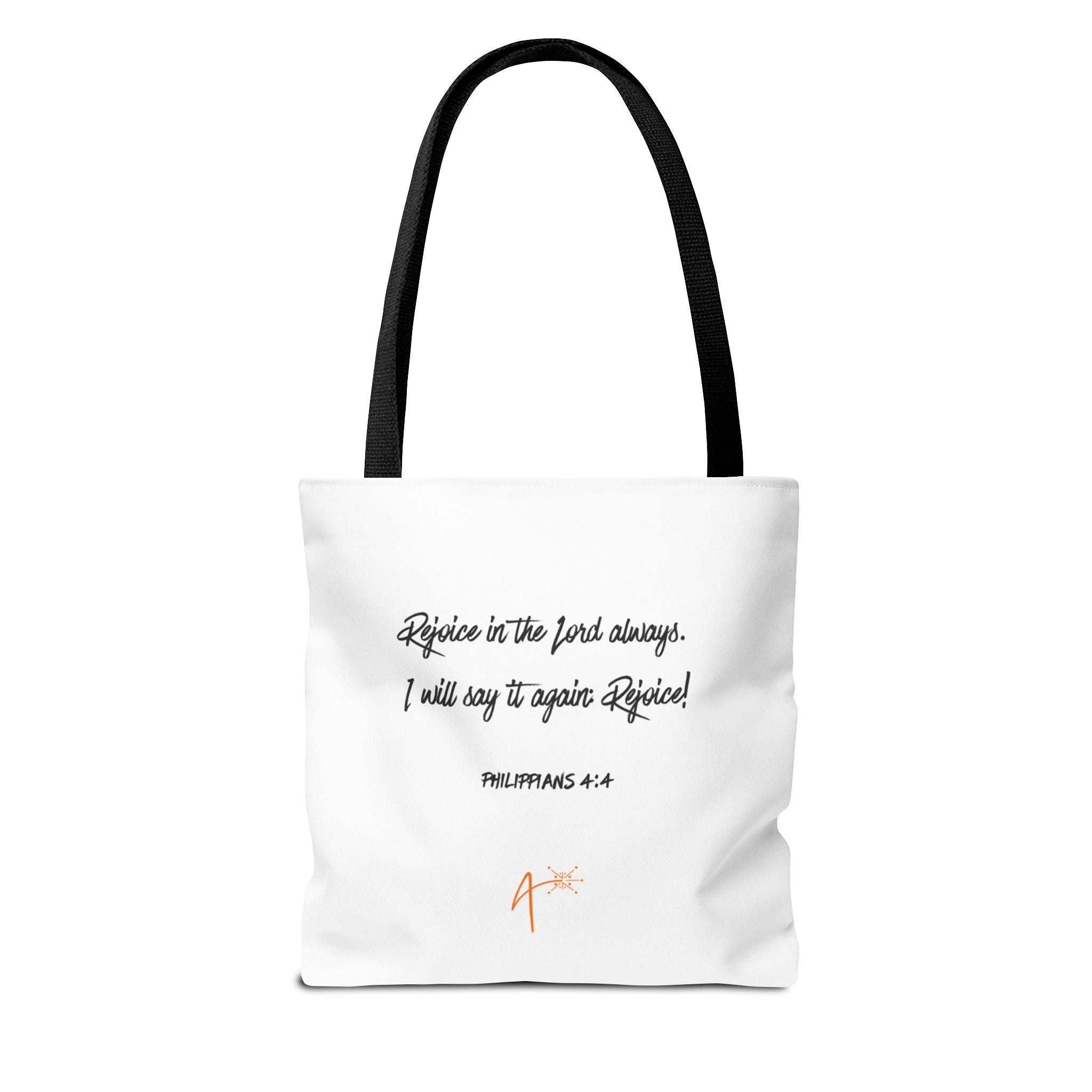Choose Joy Tote Bag — Inspirational Scripture Philippians 4:4 Canvas Tote