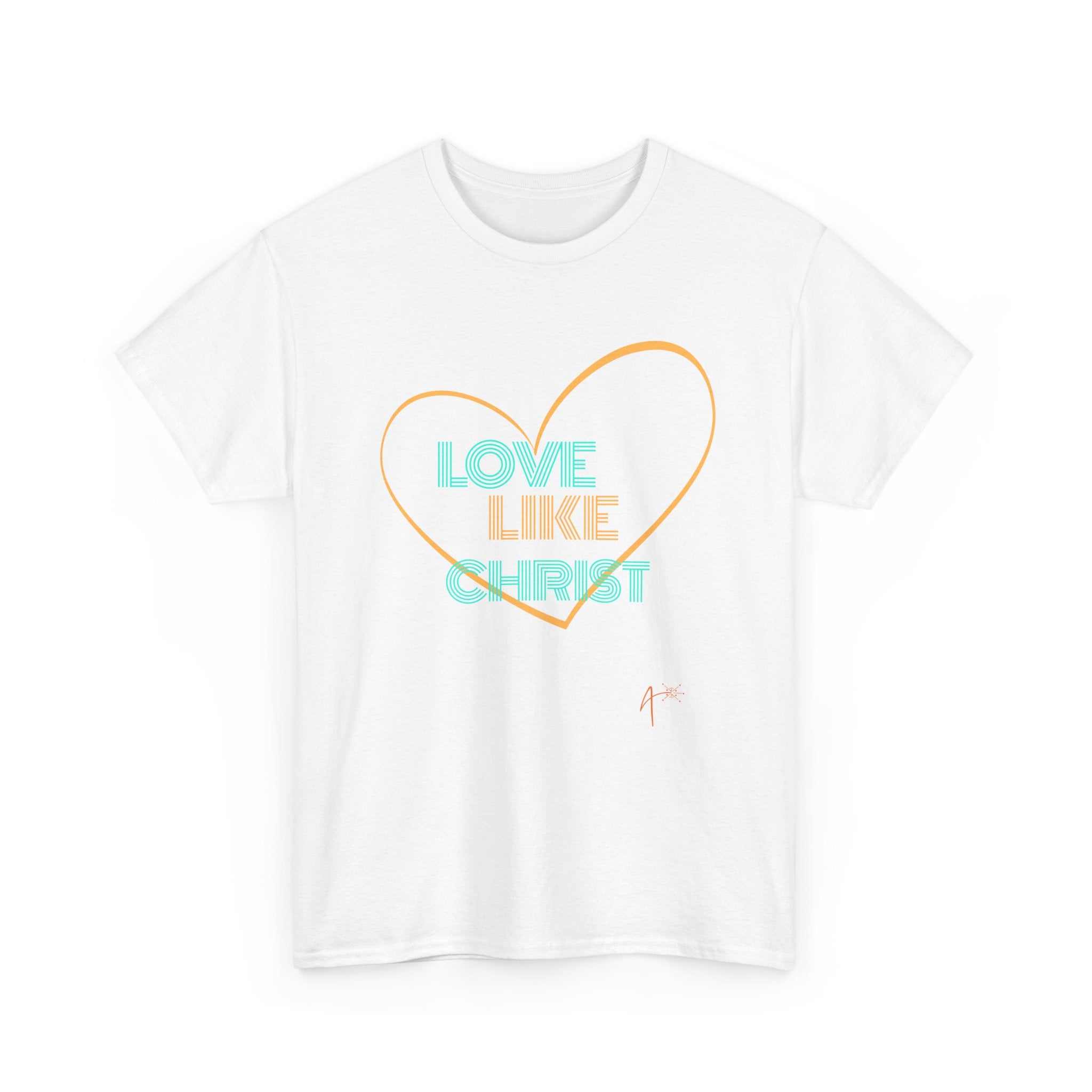 T-Shirt — "Love Like Christ" Heart Christian Tee