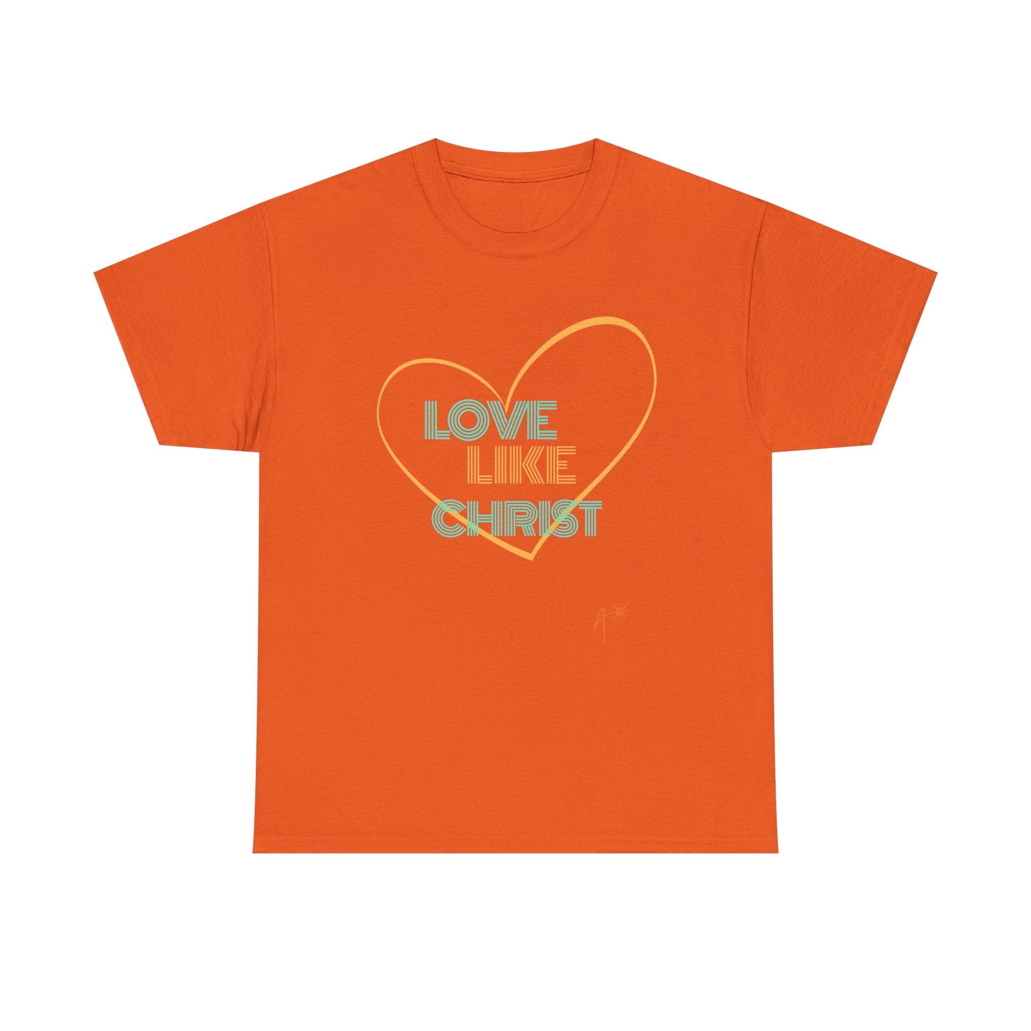 T-Shirt — "Love Like Christ" Heart Christian Tee