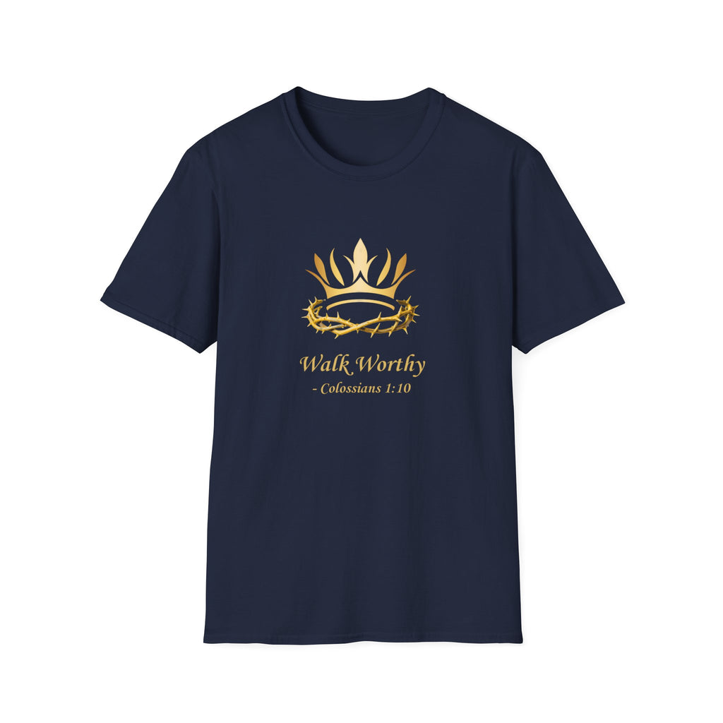 Christian Crown T-Shirt — 'Walk Worthy' Faith Graphic Tee