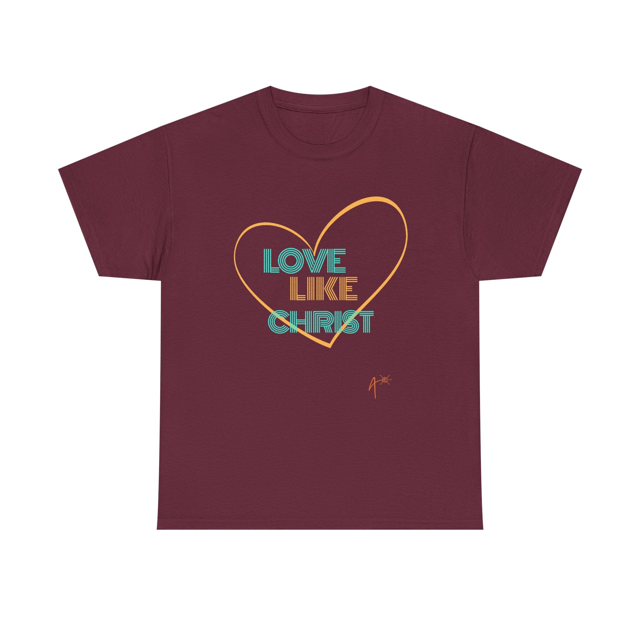 T-Shirt — "Love Like Christ" Heart Christian Tee