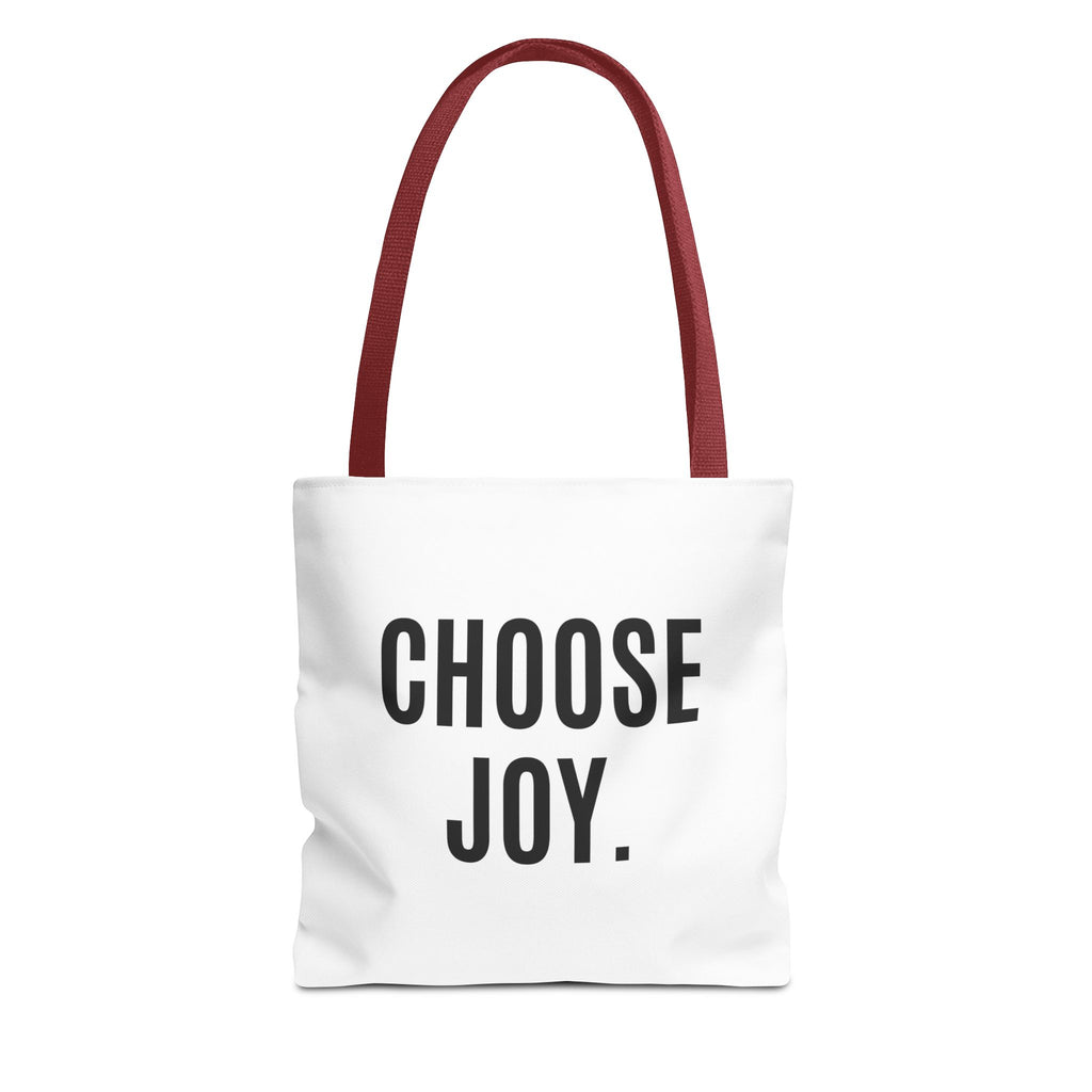 Choose Joy Tote Bag — Inspirational Scripture Philippians 4:4 Canvas Tote