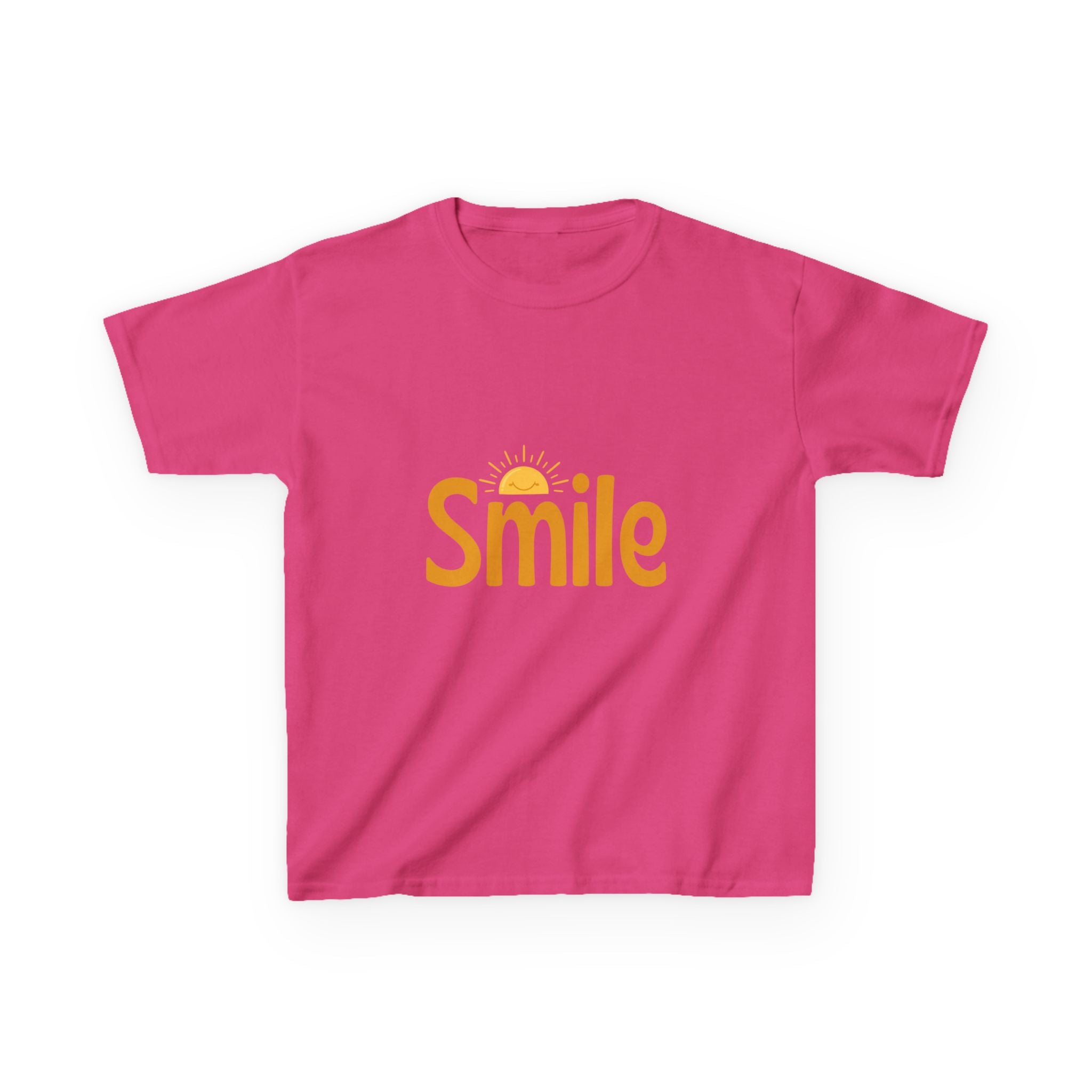 Kids Tee — "Smile" Sunshine Graphic Cotton Shirt