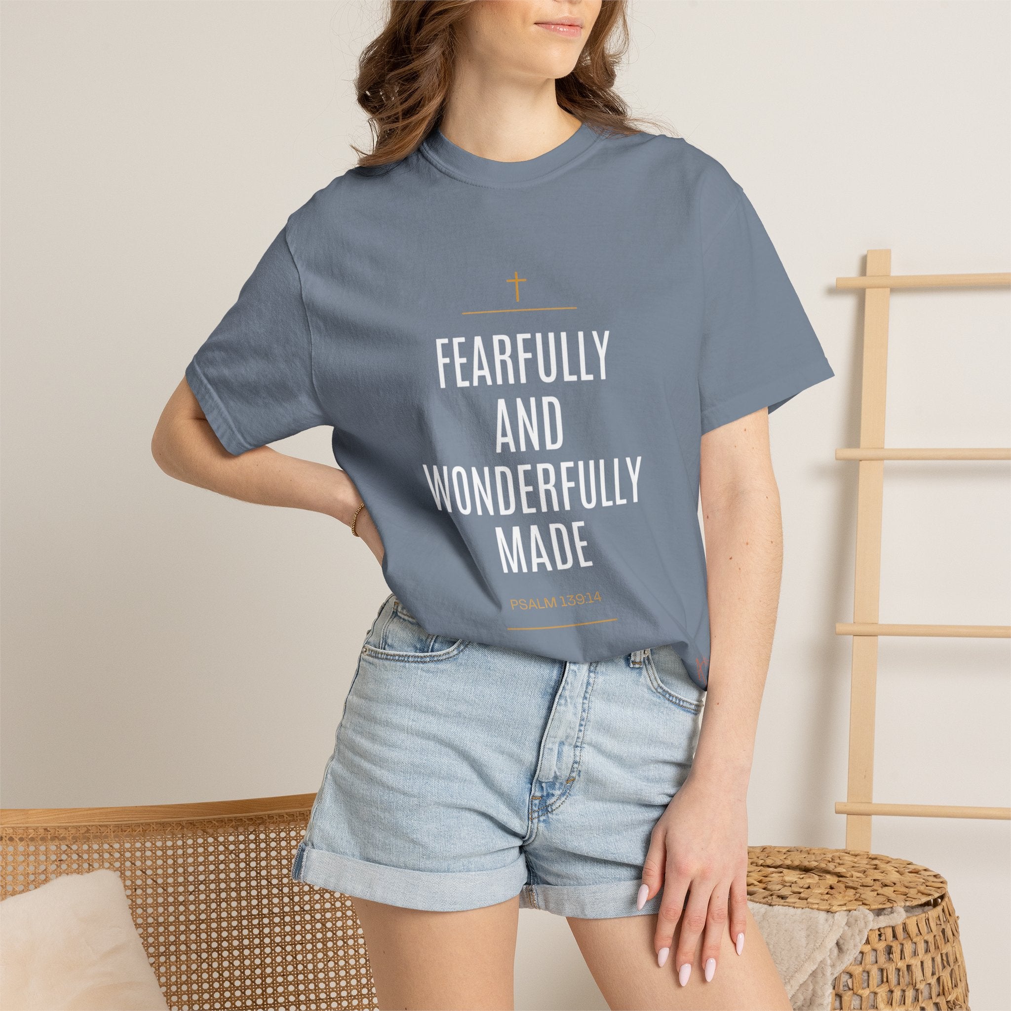 Faith-Inspired T-Shirt — “Fearfully and Wonderfully Made” Scripture Tee