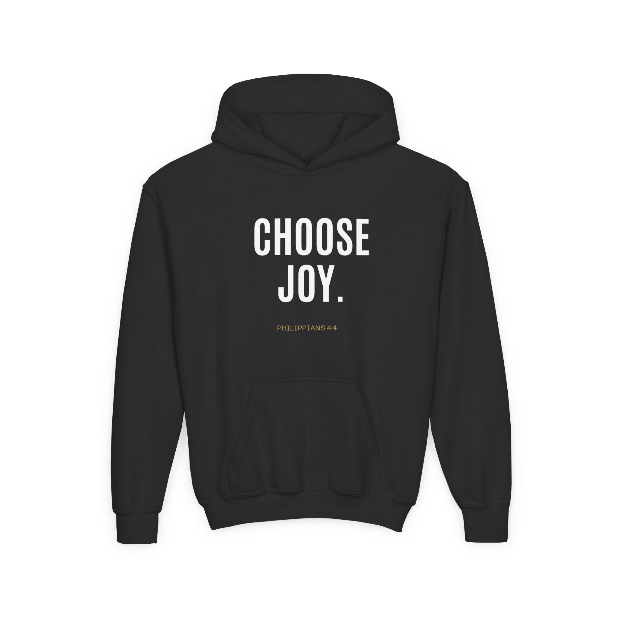 Youth Hoodie — Minimal Tiny 'be kind' Chest Print, Cozy Casual Kids Sweatshirt