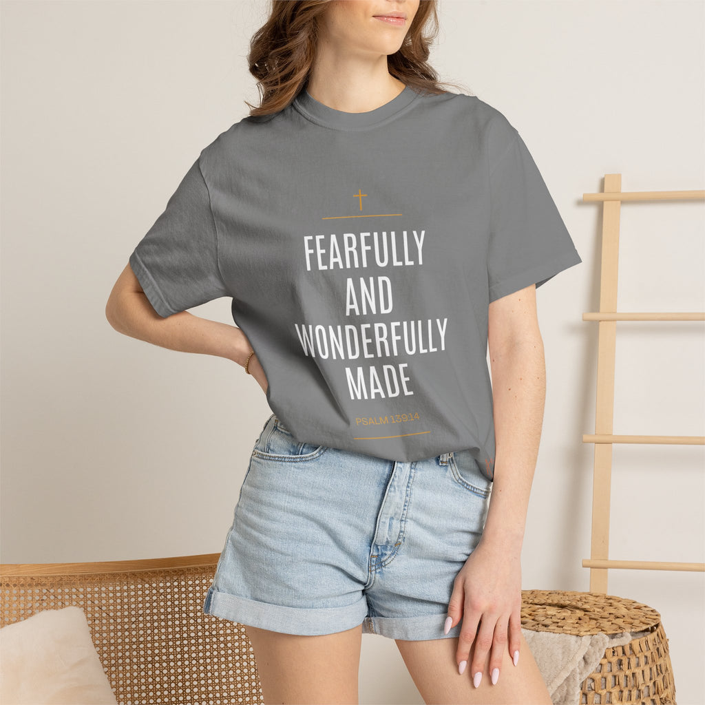 Faith-Inspired T-Shirt — “Fearfully and Wonderfully Made” Scripture Tee