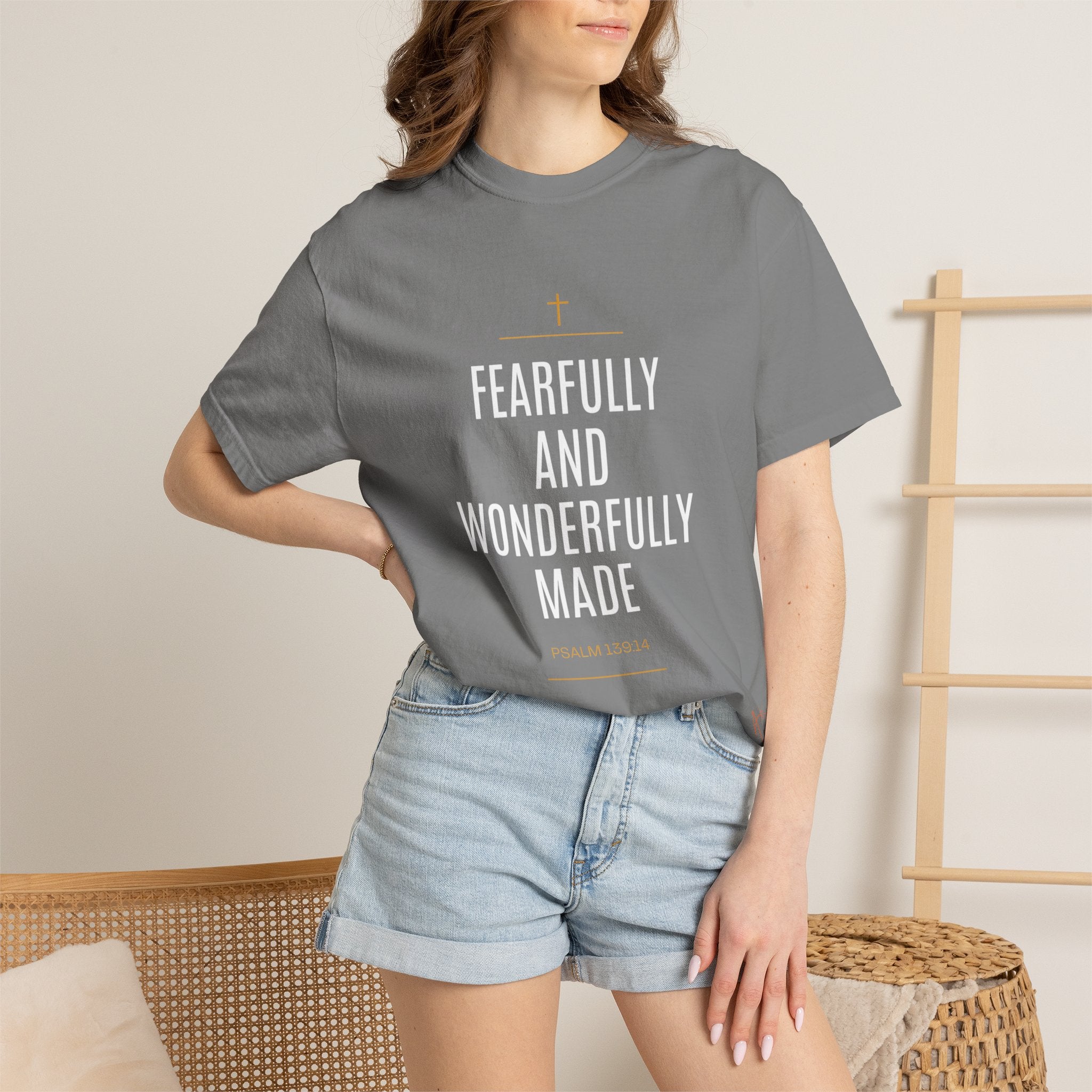 Faith-Inspired T-Shirt — “Fearfully and Wonderfully Made” Scripture Tee