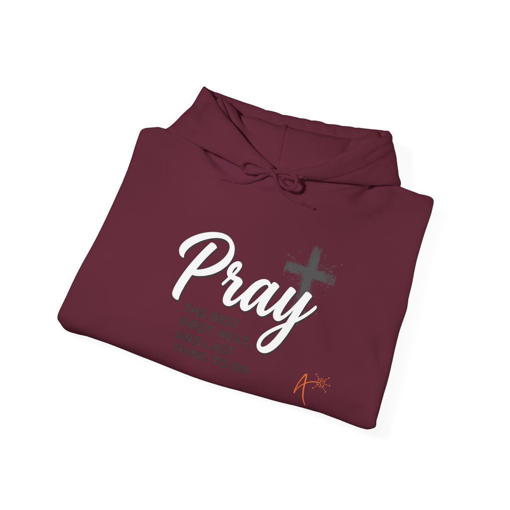 Prayer Hoodie — "Pray" Cross Faith Pullover