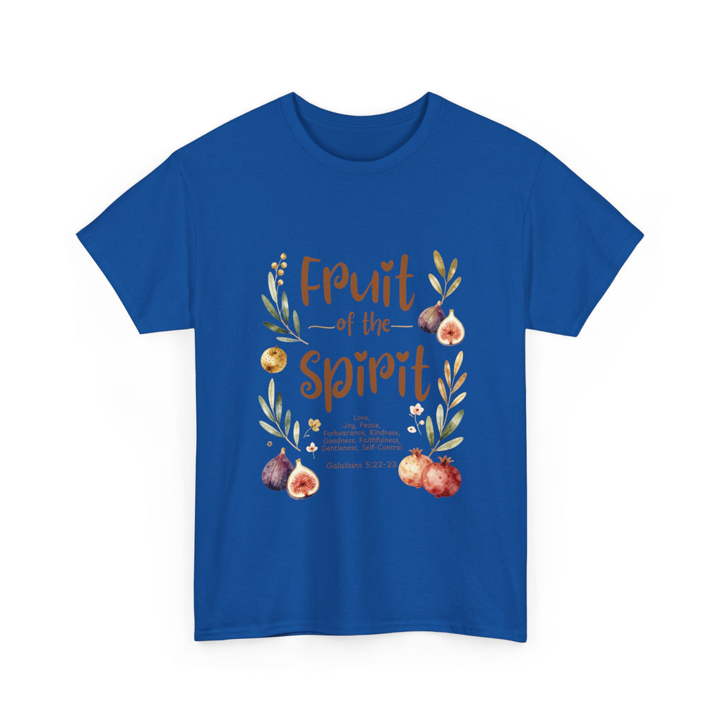 Fruit of the Spirit T-Shirt — Christian Faith Tee with Watercolor Fruit Design