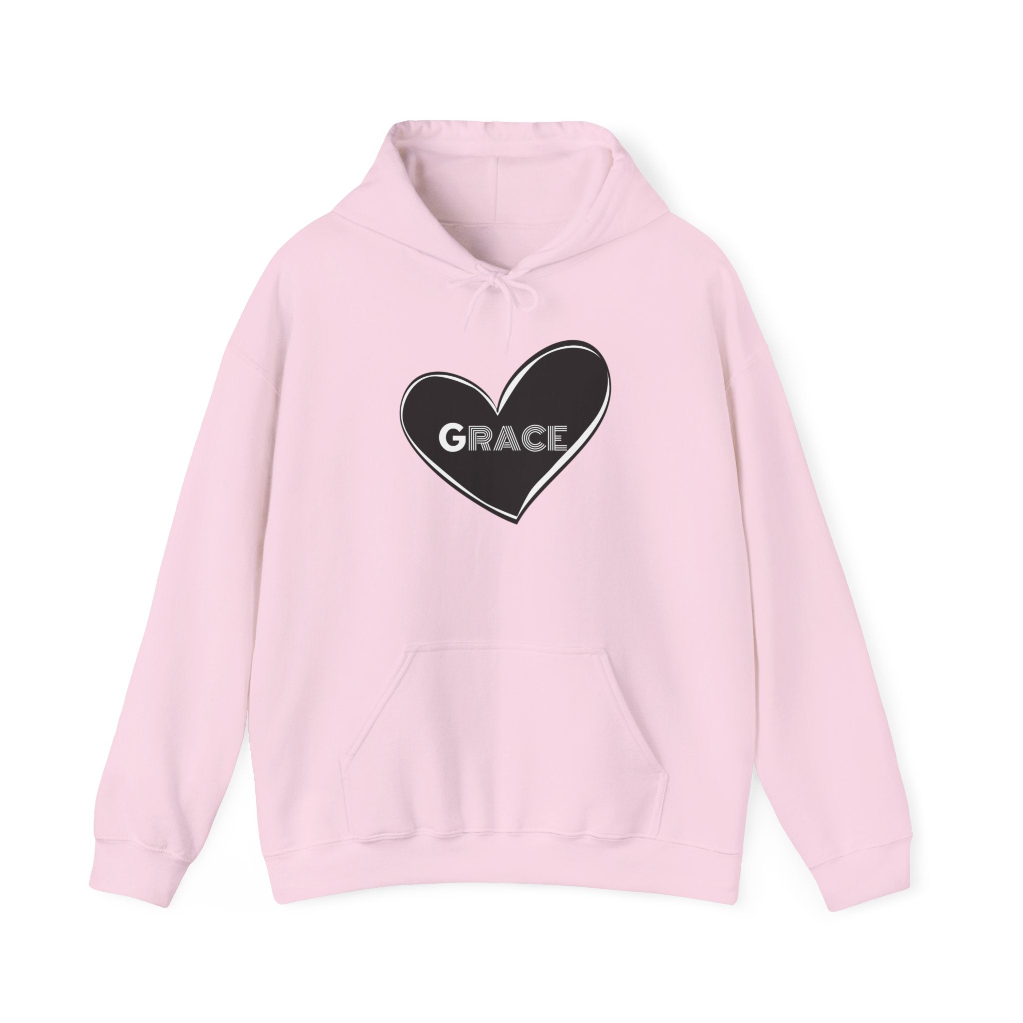 Grace Heart Hoodie — Simple Inspirational Graphic Pullover