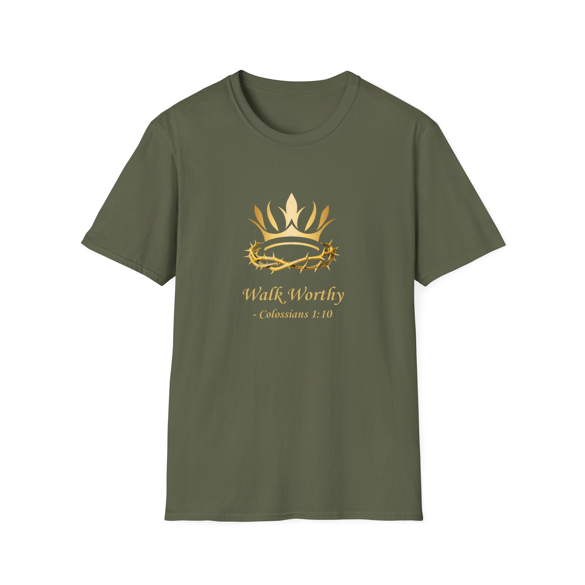 Christian Crown T-Shirt — 'Walk Worthy' Faith Graphic Tee