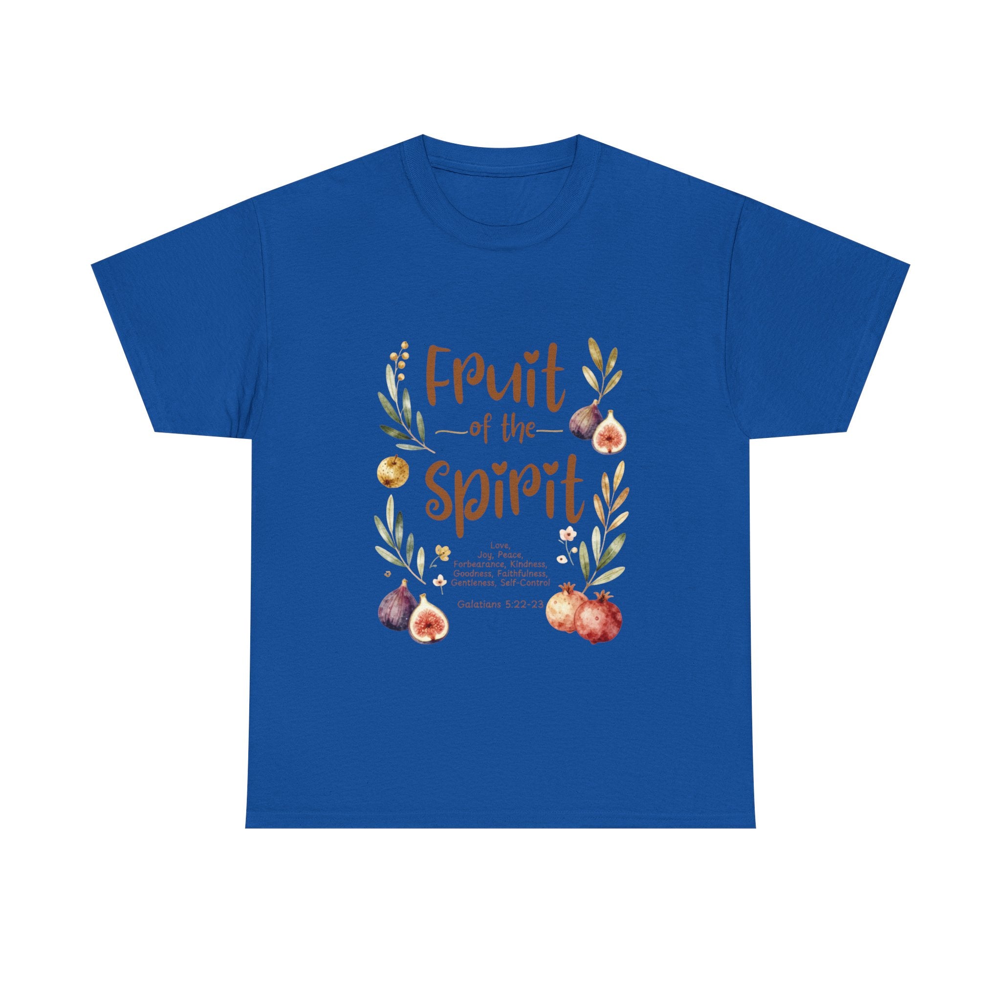 Fruit of the Spirit T-Shirt — Christian Faith Tee with Watercolor Fruit Design