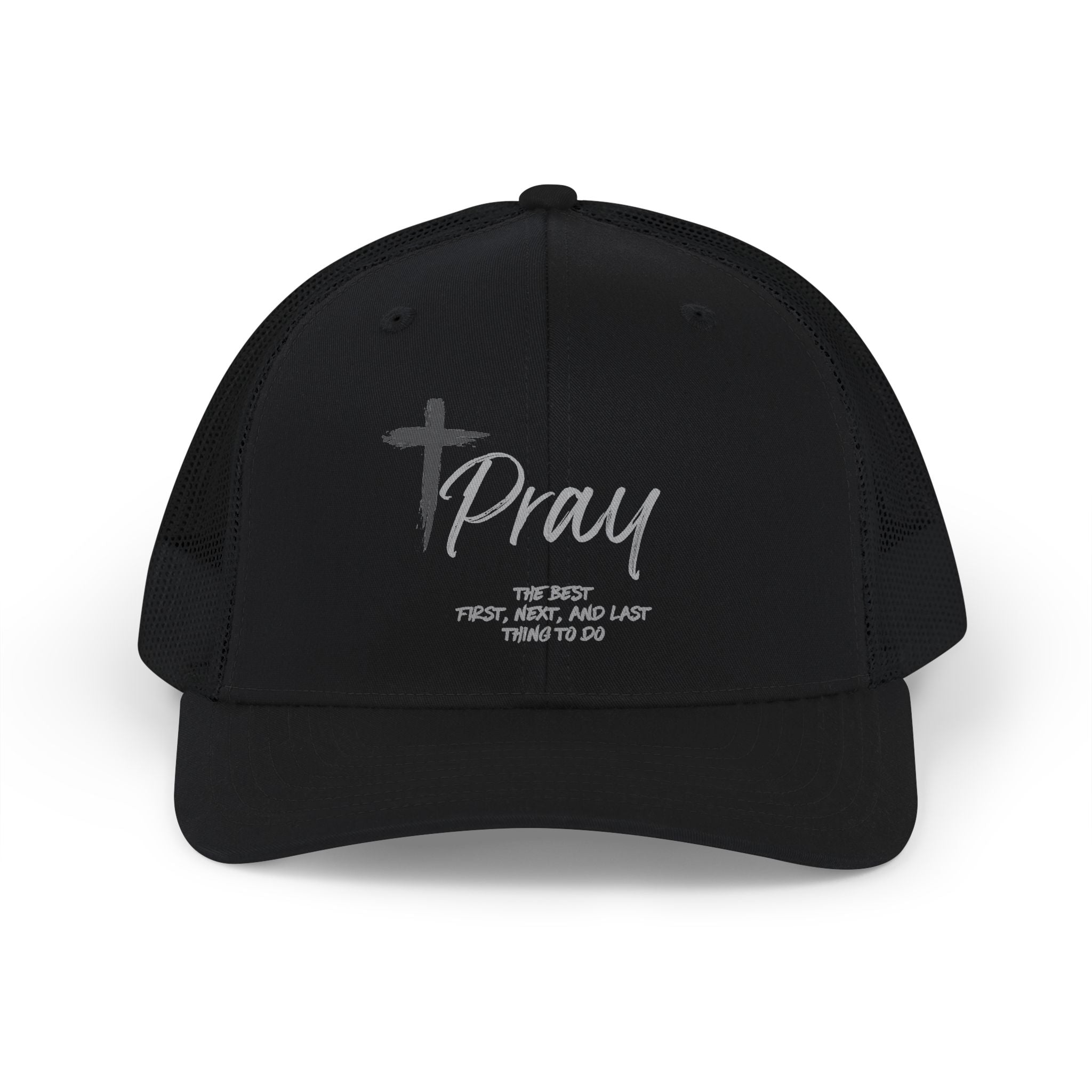 Pray Trucker Cap — Inspirational Christian Snapback Hat