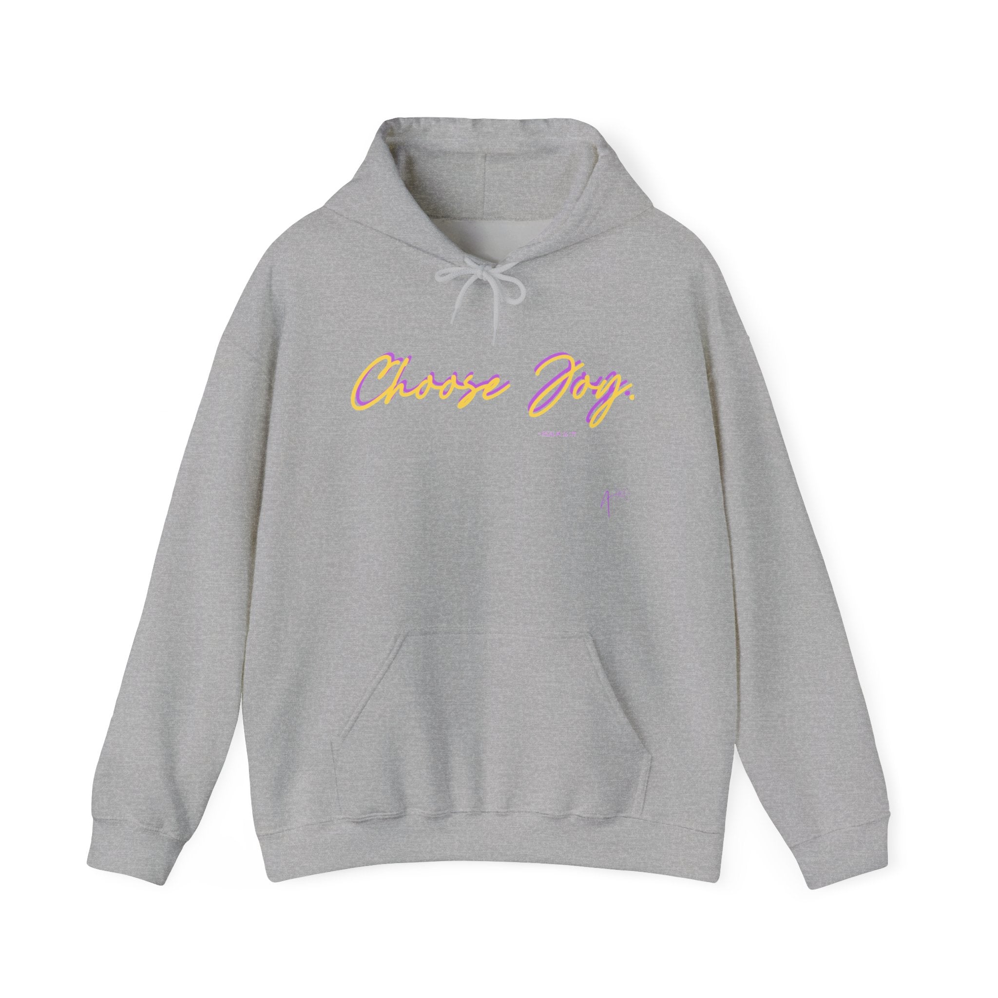 Choose Joy Hoodie — Positive Script Graphic Pullover