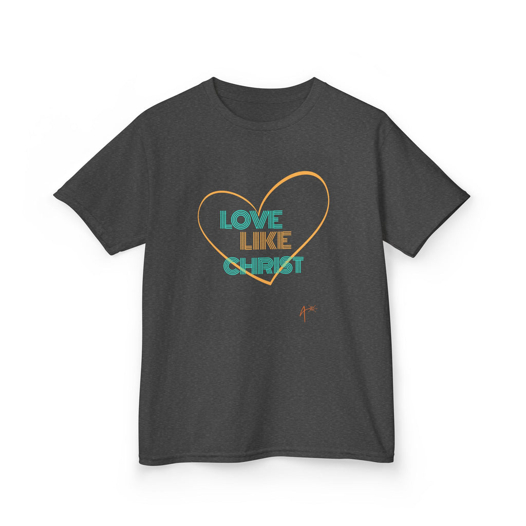 Kids Tee — "Love Like Christ" Heart Graphic