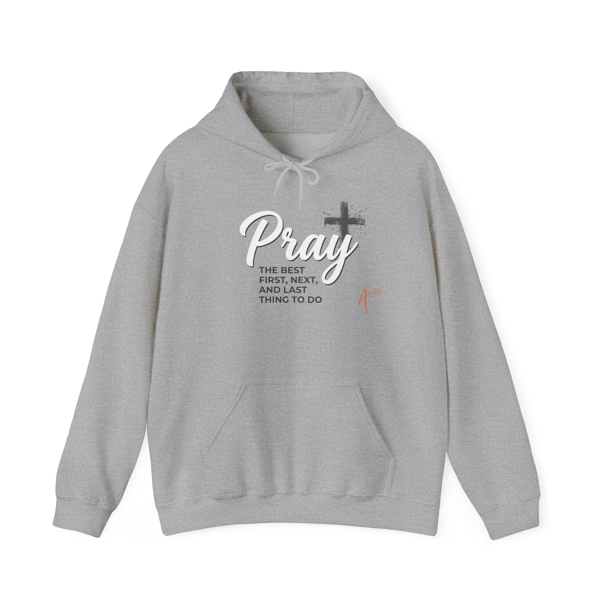 Prayer Hoodie — "Pray" Cross Faith Pullover