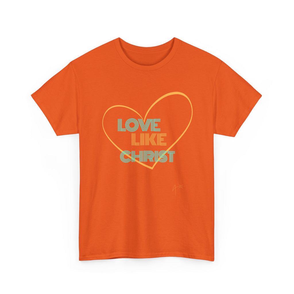 T-Shirt — "Love Like Christ" Heart Christian Tee