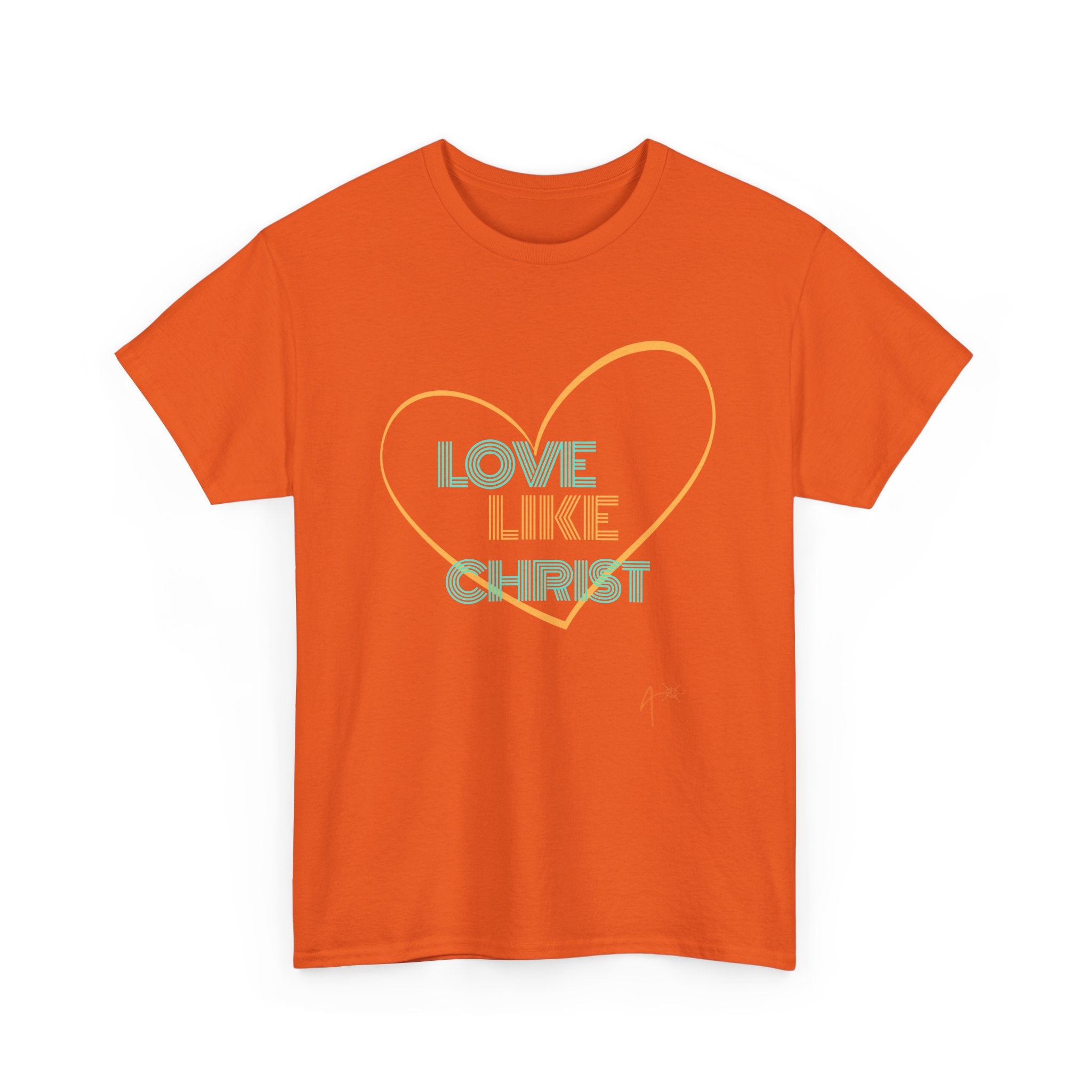 T-Shirt — "Love Like Christ" Heart Christian Tee