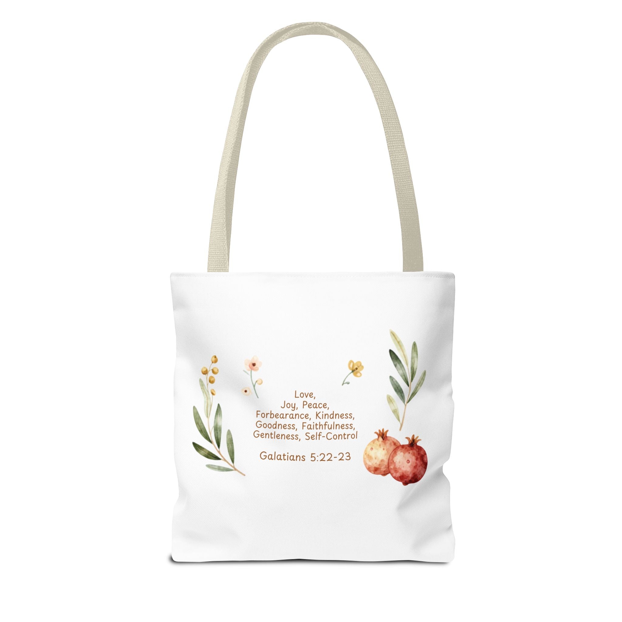 Fruit of the Spirit Tote Bag — Christian Scripture Canvas Grocery & Bible Study Tote