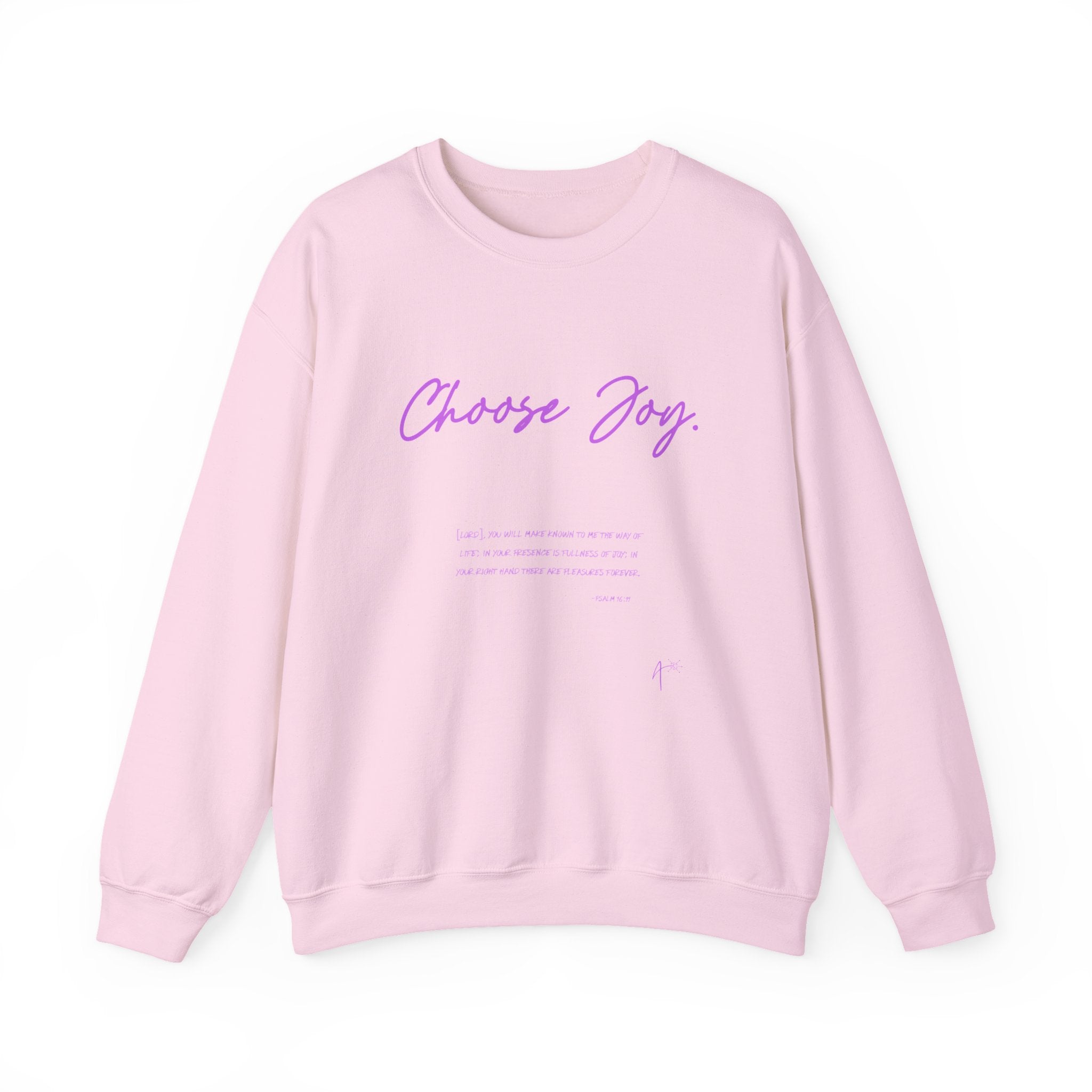 Crewneck Sweatshirt - "Choose Joy" Inspirational Script Pullover