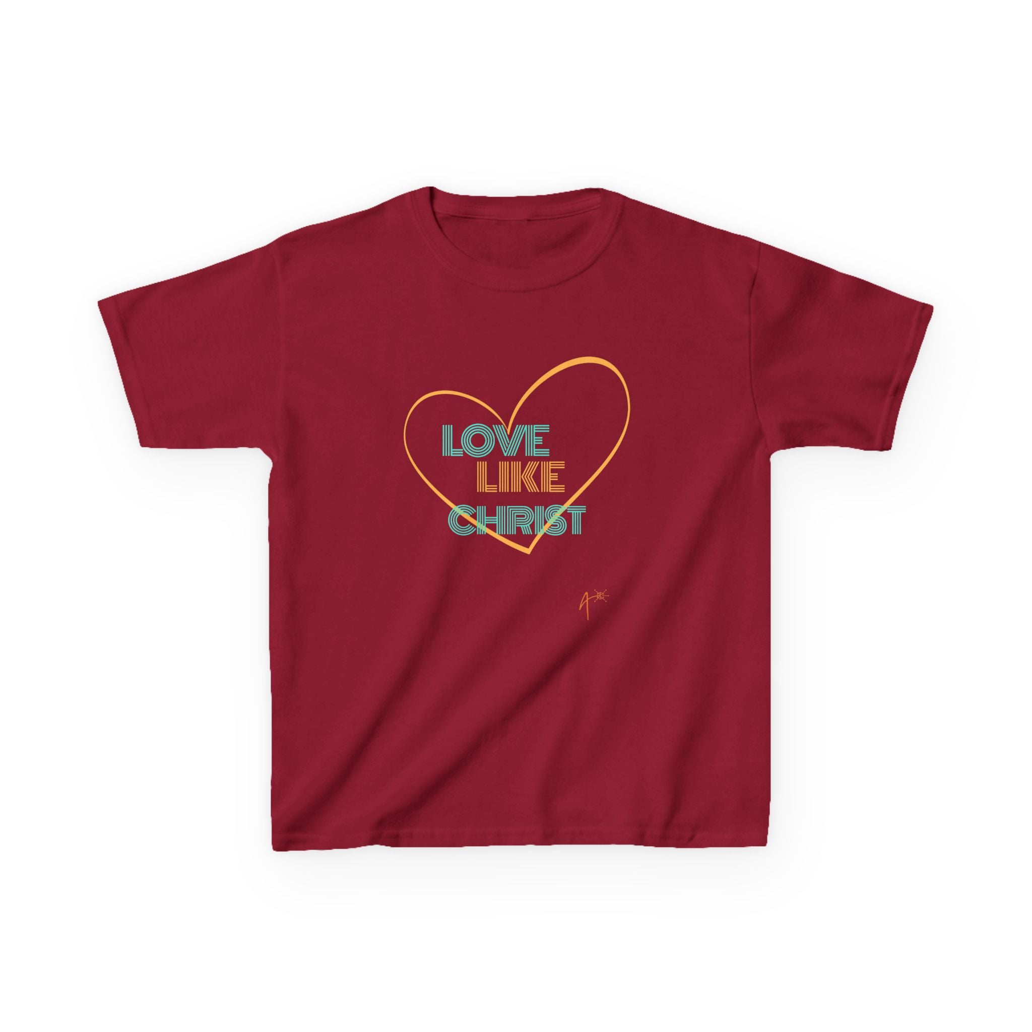 Kids Tee — "Love Like Christ" Heart Graphic