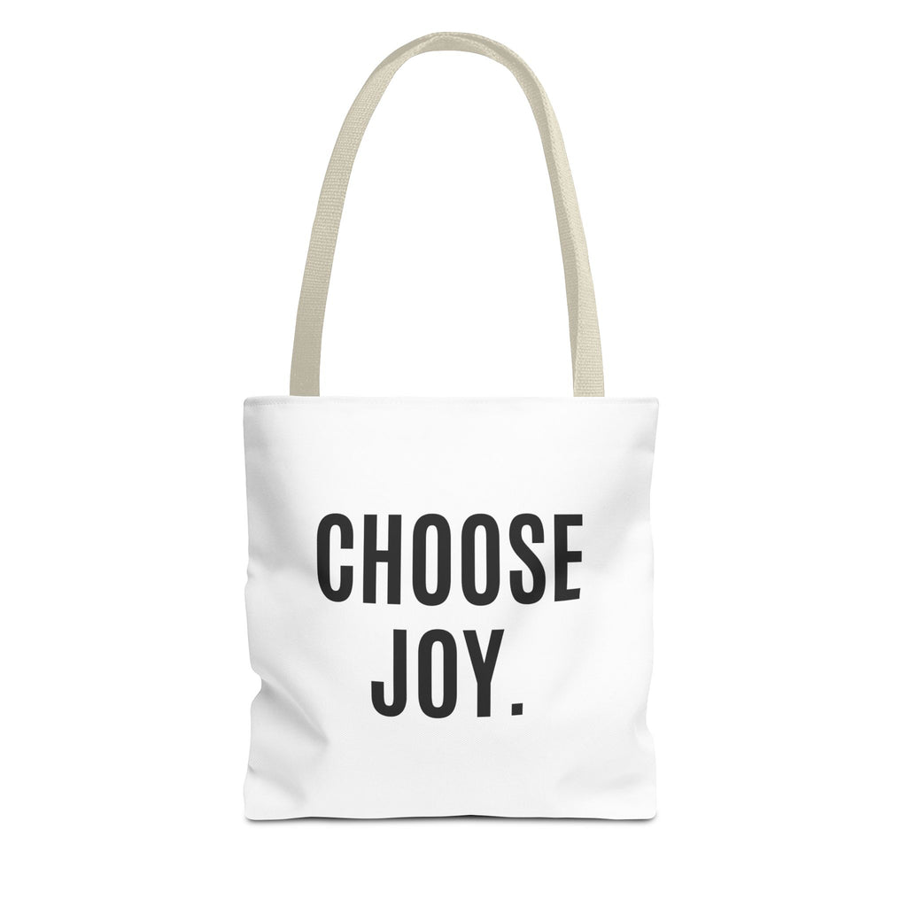 Choose Joy Tote Bag — Inspirational Scripture Philippians 4:4 Canvas Tote
