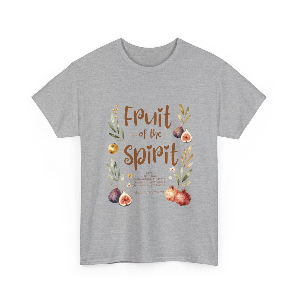 Fruit of the Spirit T-Shirt — Christian Faith Tee with Watercolor Fruit Design