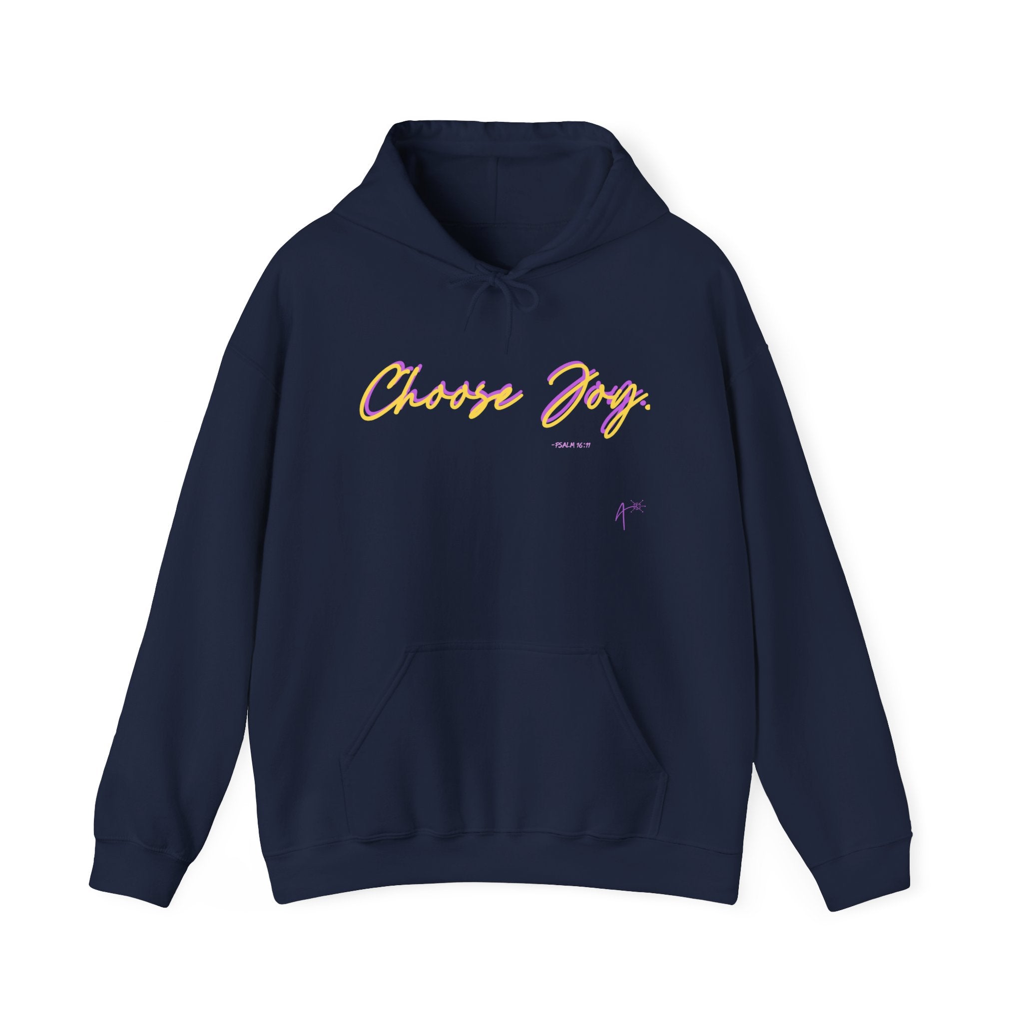 Choose Joy Hoodie — Positive Script Graphic Pullover