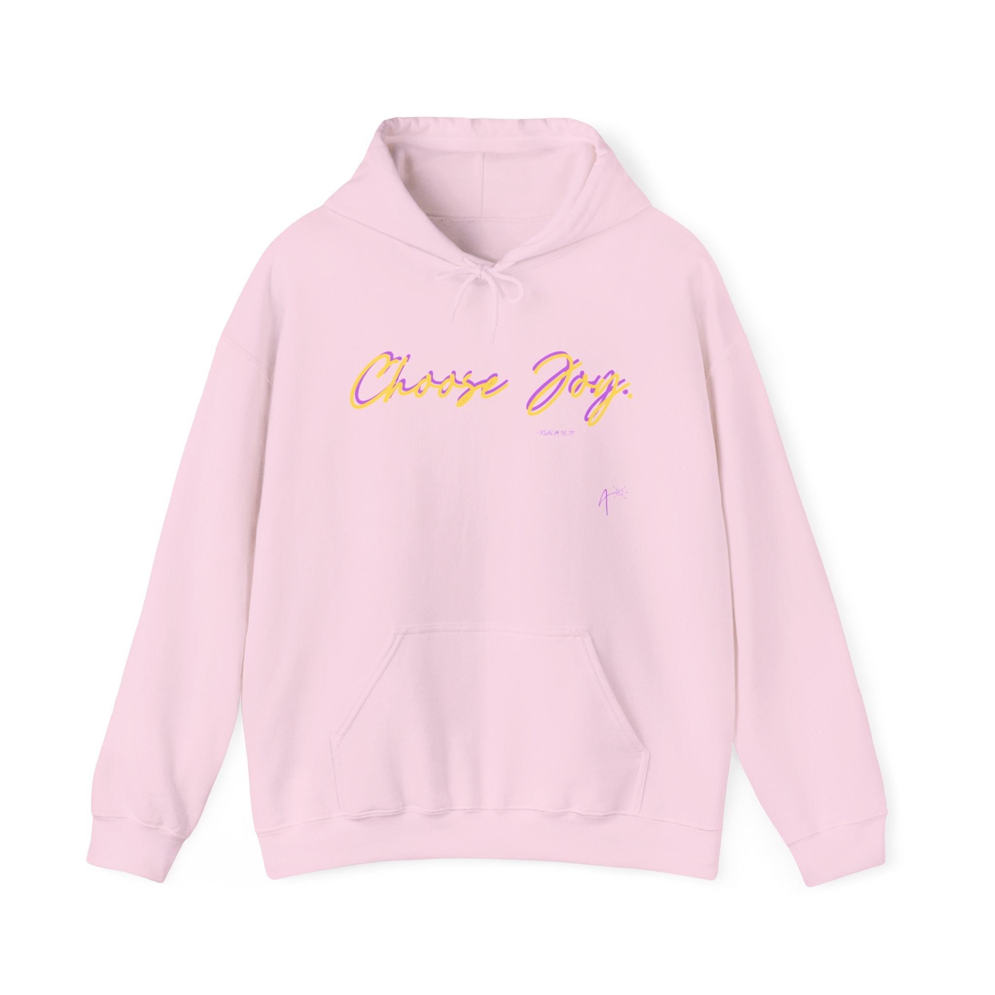 Choose Joy Hoodie — Positive Script Graphic Pullover