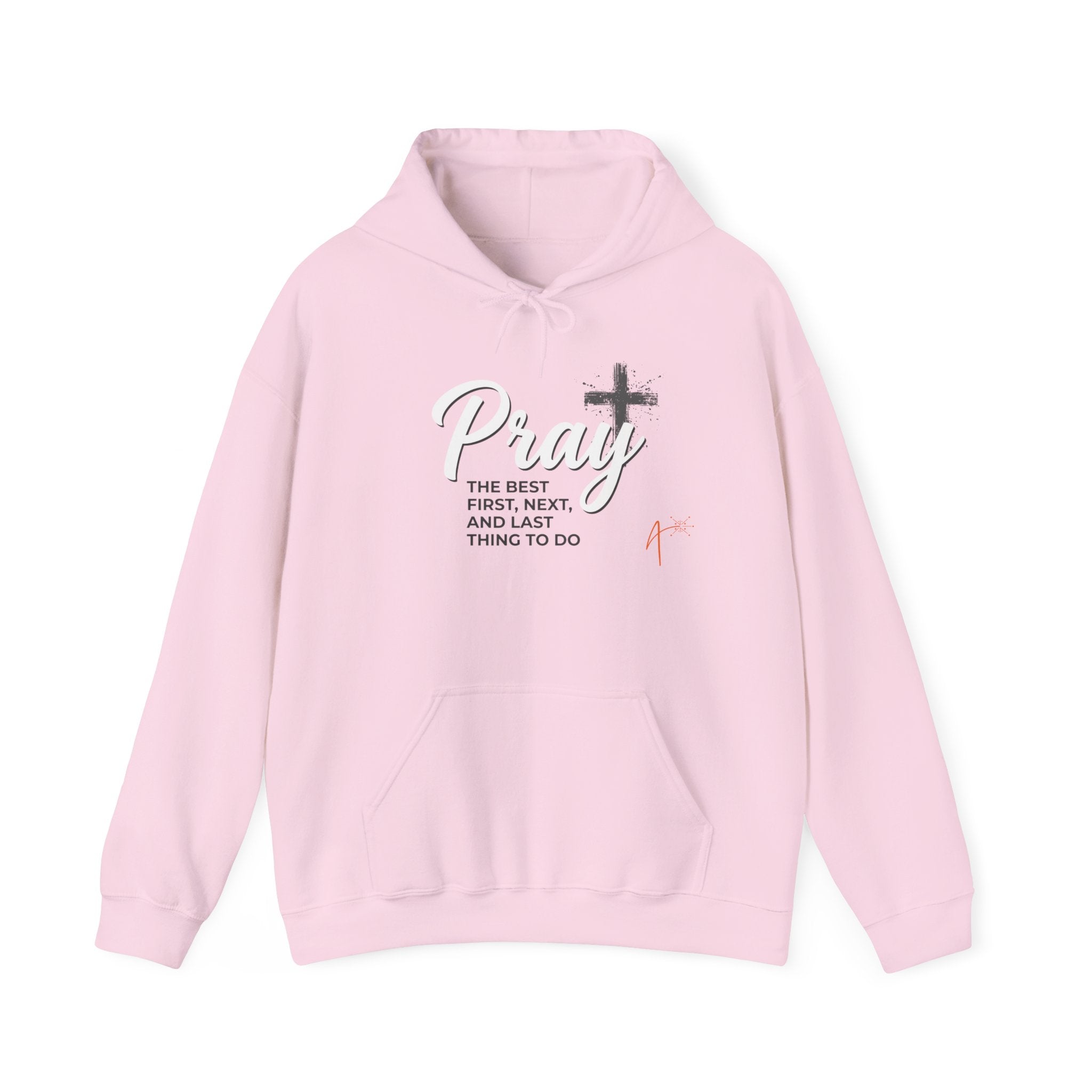 Prayer Hoodie — "Pray" Cross Faith Pullover