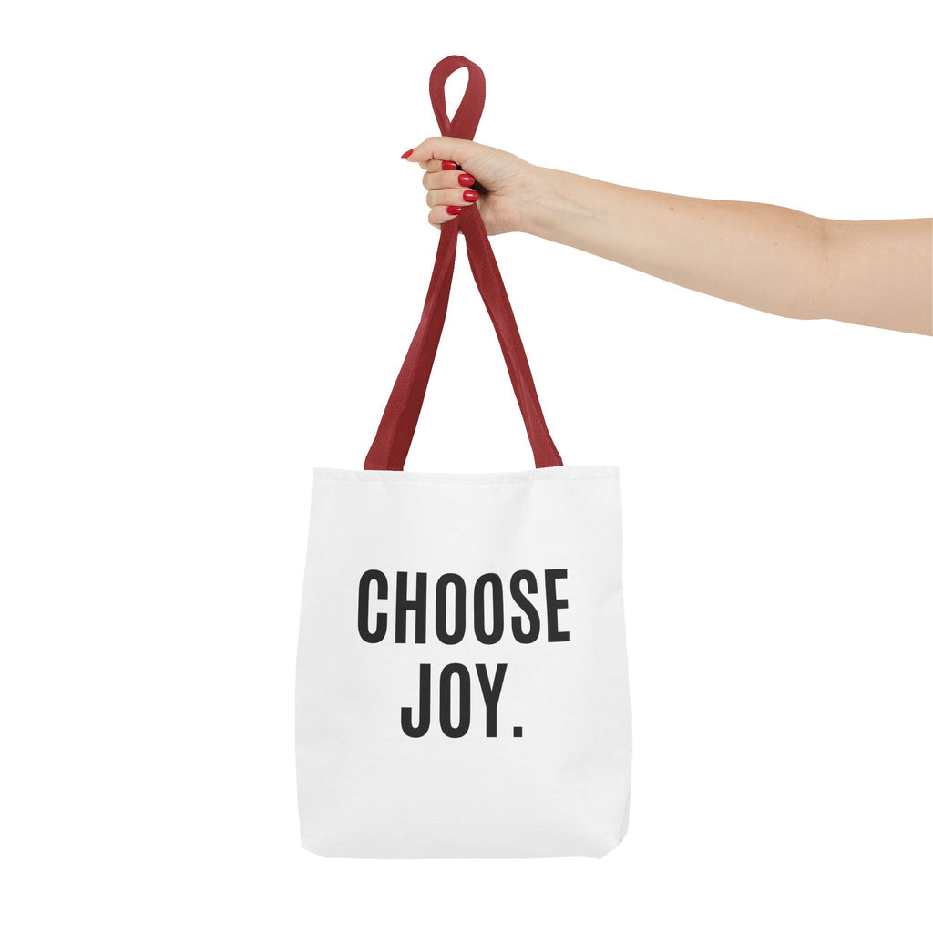 Choose Joy Tote Bag — Inspirational Scripture Philippians 4:4 Canvas Tote
