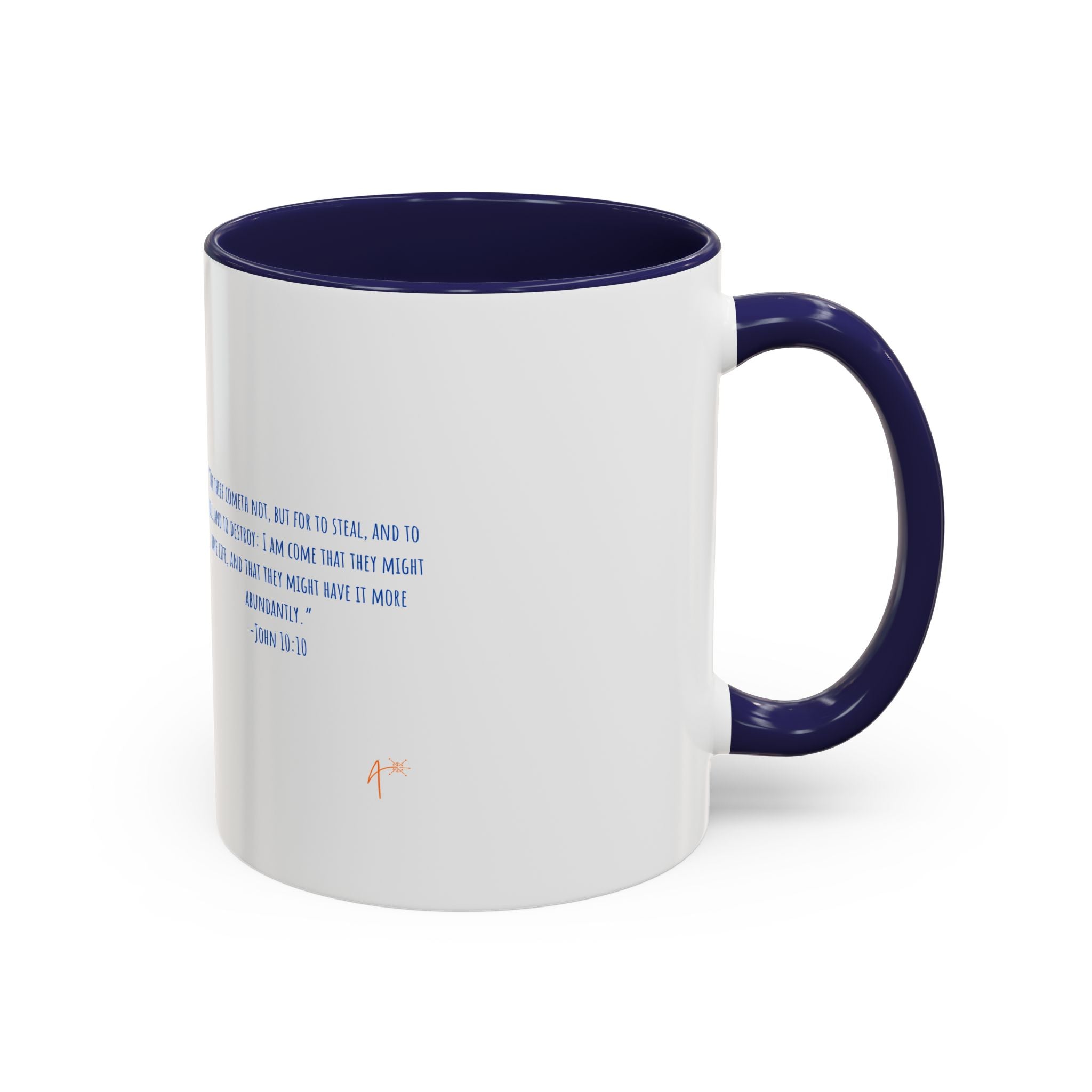 Christian Faith Coffee Mug — 'Embracing Abundant Life' Accent 11/15oz Inspirational Scripture Gift