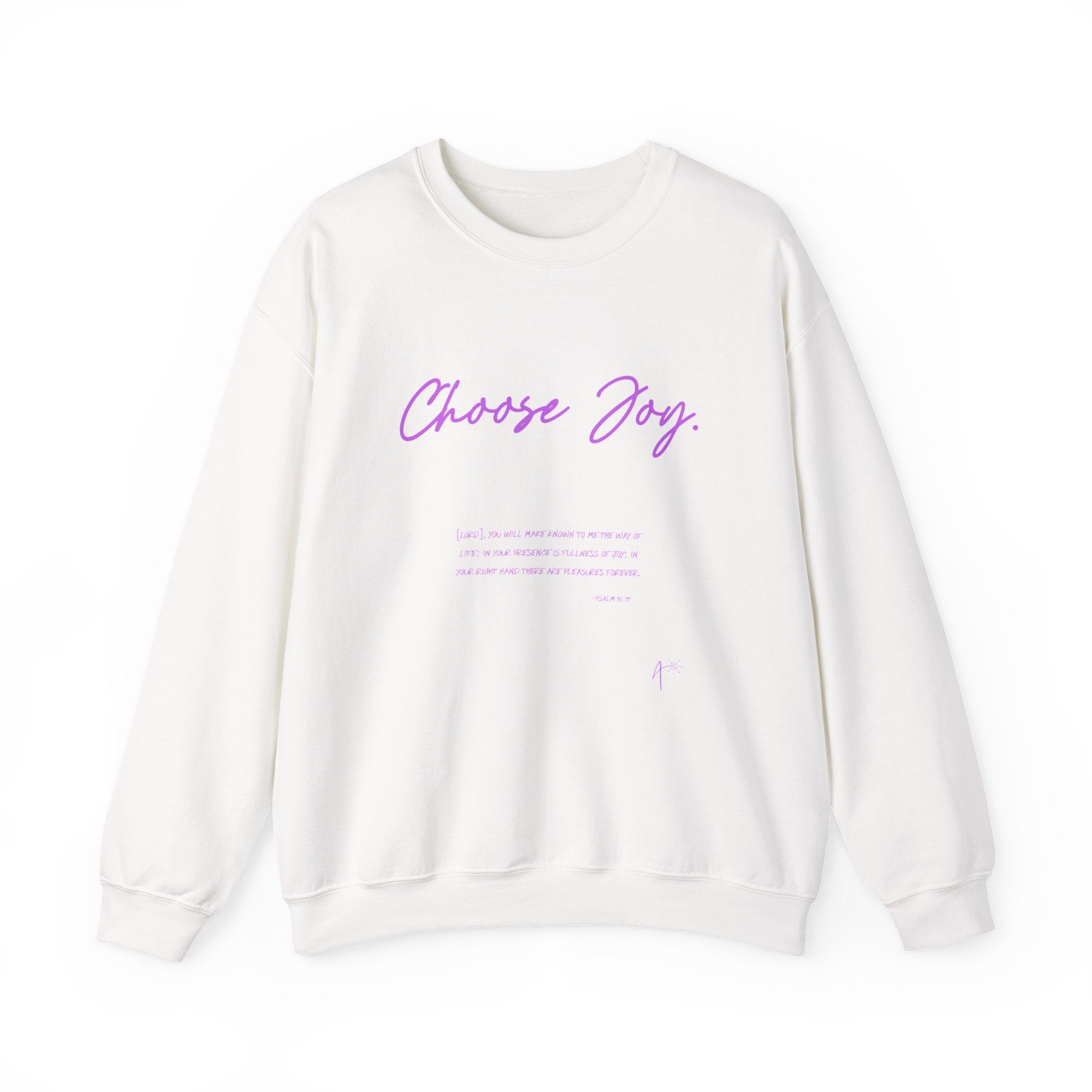 Crewneck Sweatshirt - "Choose Joy" Inspirational Script Pullover