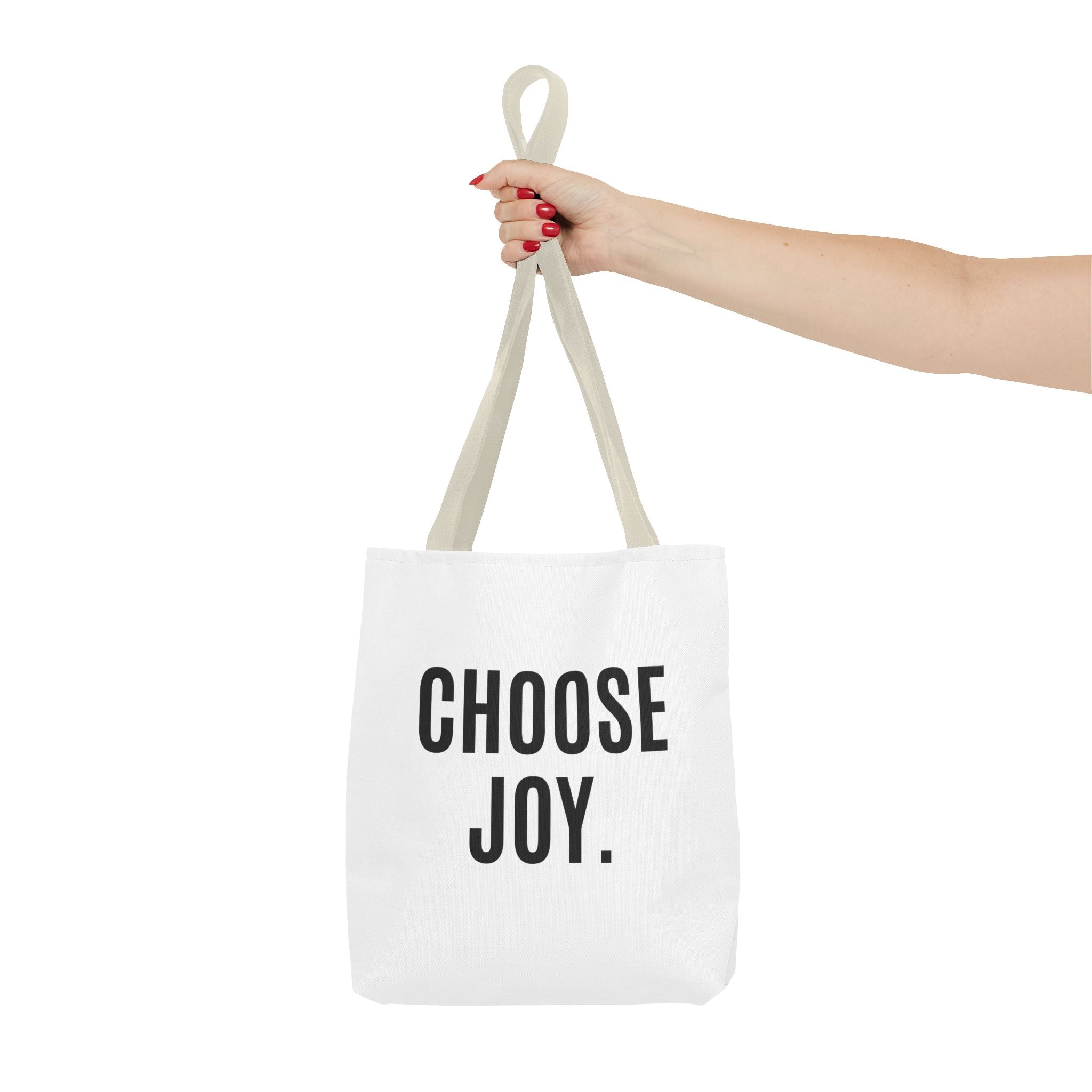 Choose Joy Tote Bag — Inspirational Scripture Philippians 4:4 Canvas Tote