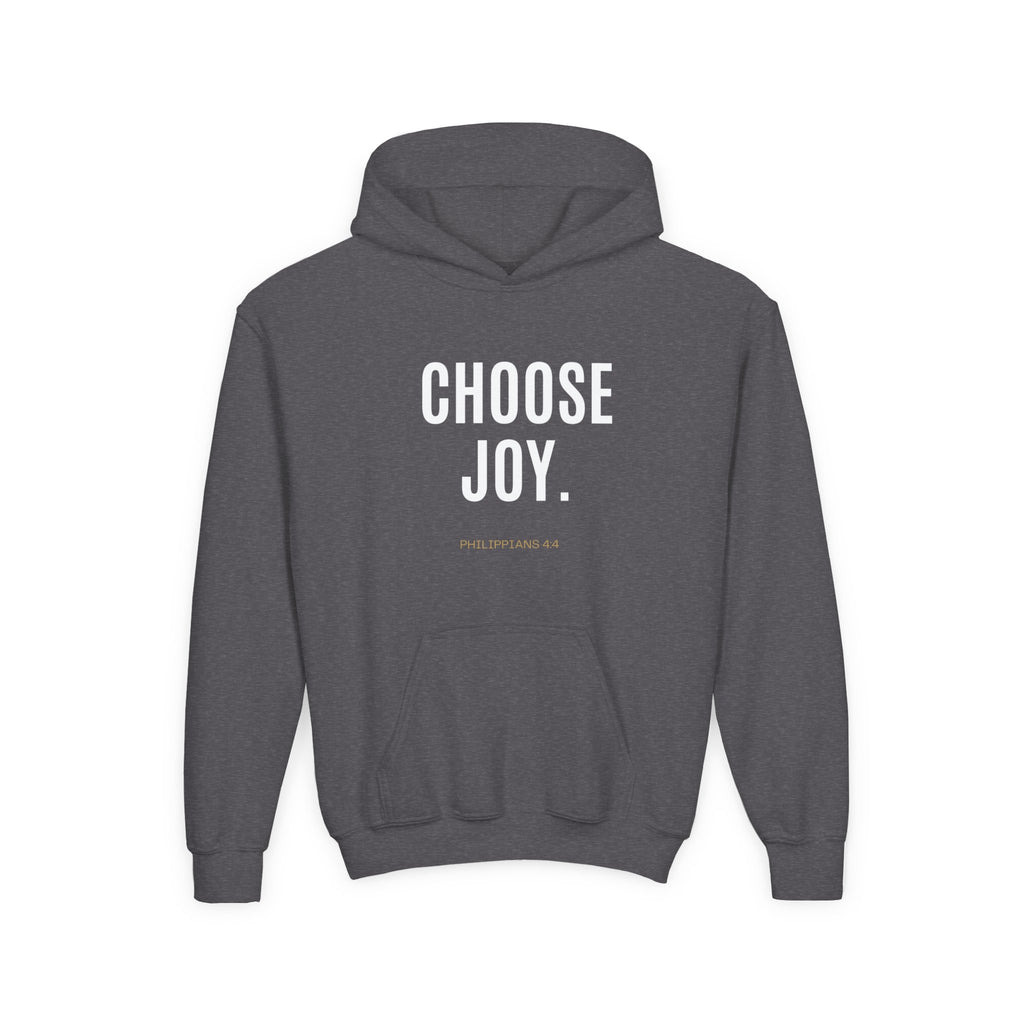 Youth Hoodie — Minimal Tiny 'be kind' Chest Print, Cozy Casual Kids Sweatshirt