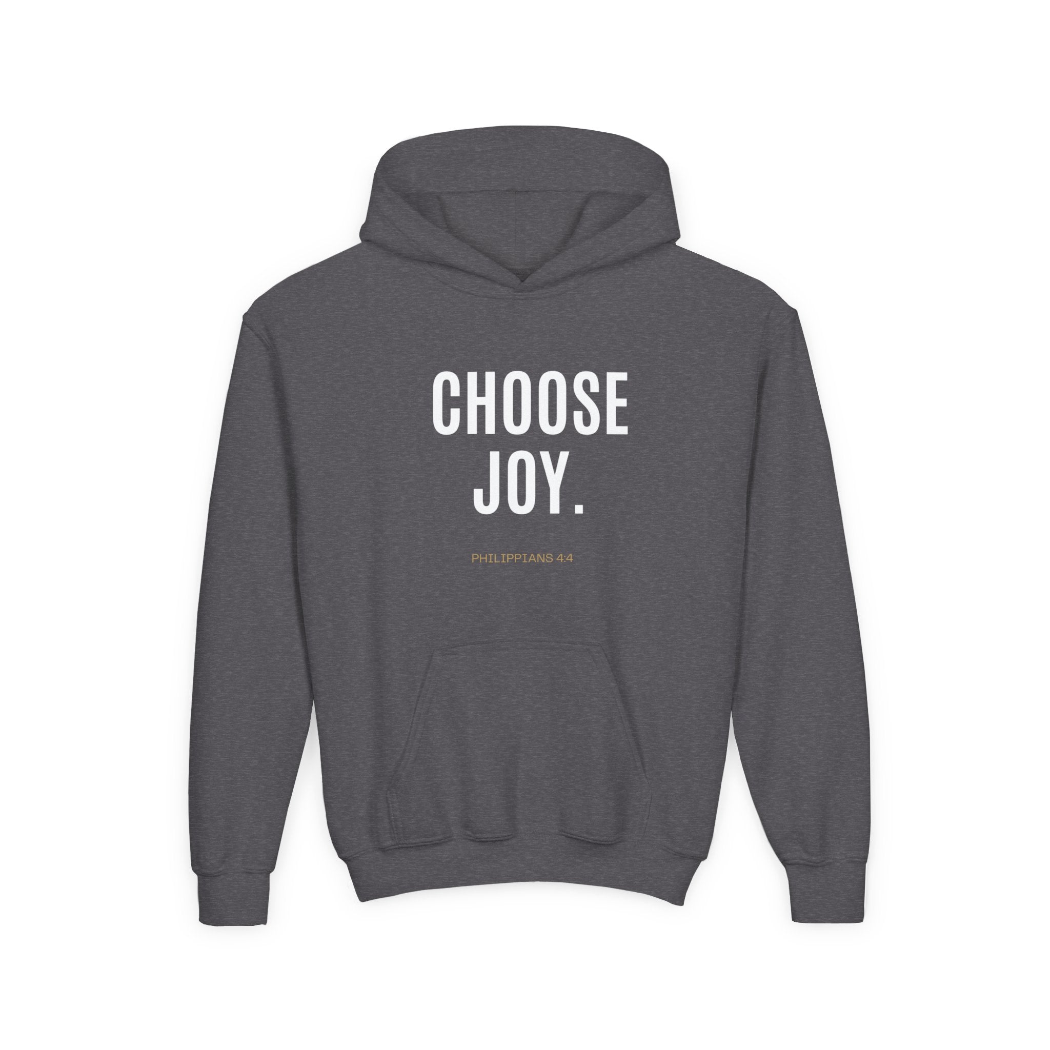 Youth Hoodie — Minimal Tiny 'be kind' Chest Print, Cozy Casual Kids Sweatshirt