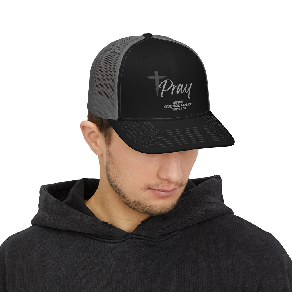 Pray Trucker Cap — Inspirational Christian Snapback Hat