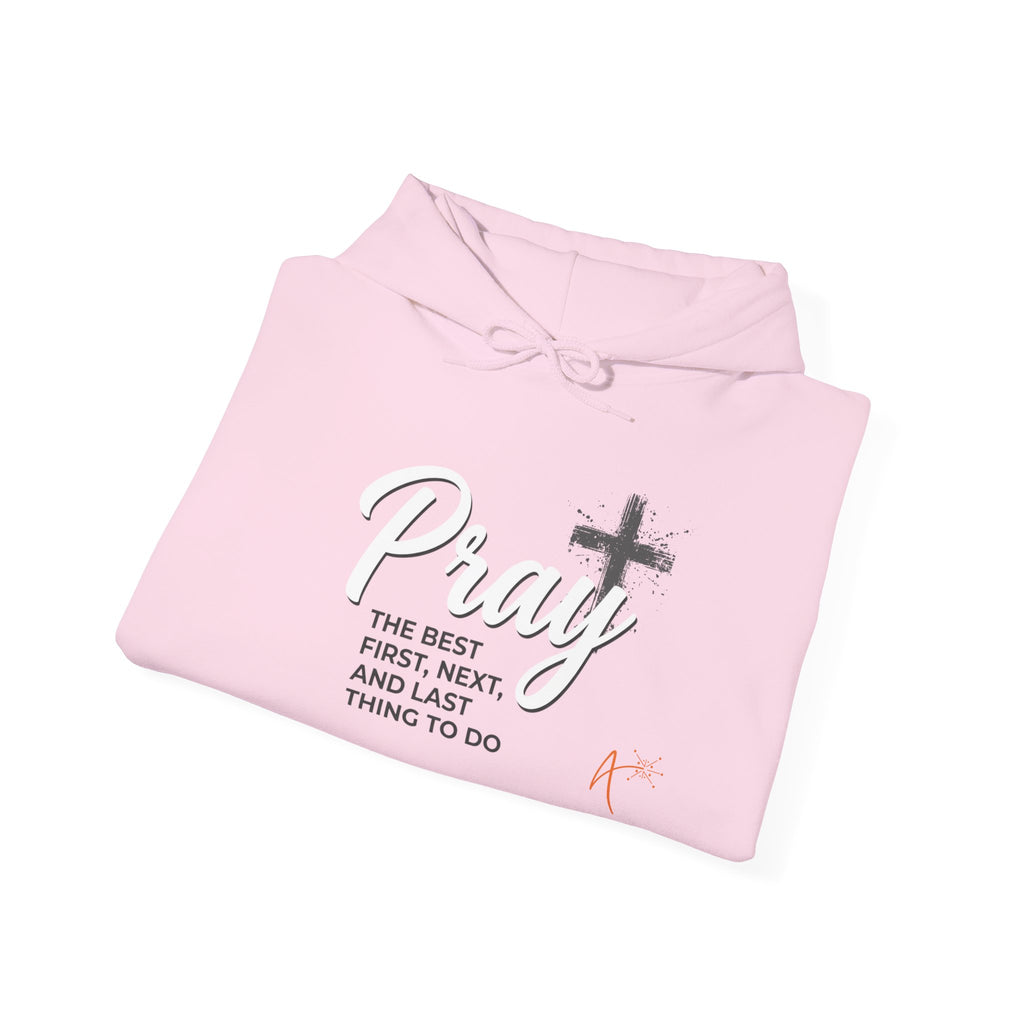 Prayer Hoodie — "Pray" Cross Faith Pullover