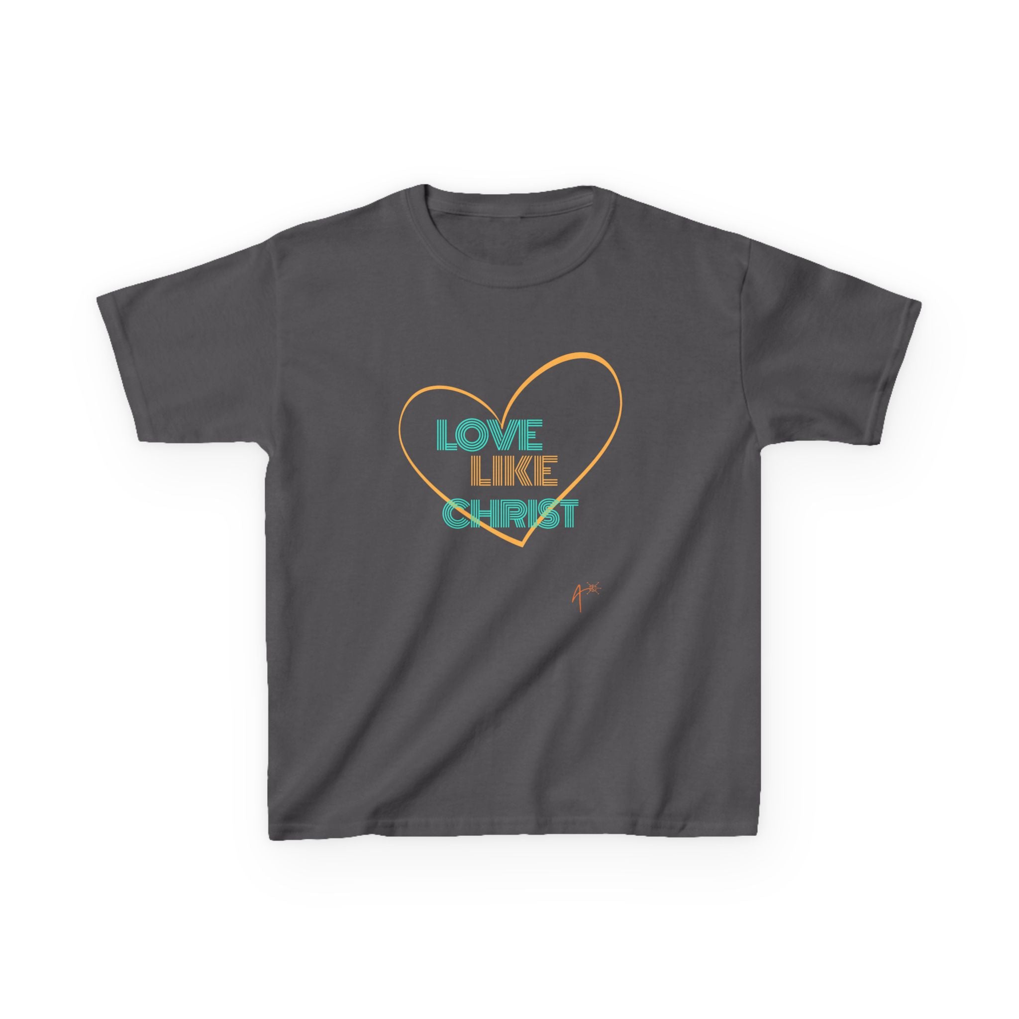 Kids Tee — "Love Like Christ" Heart Graphic