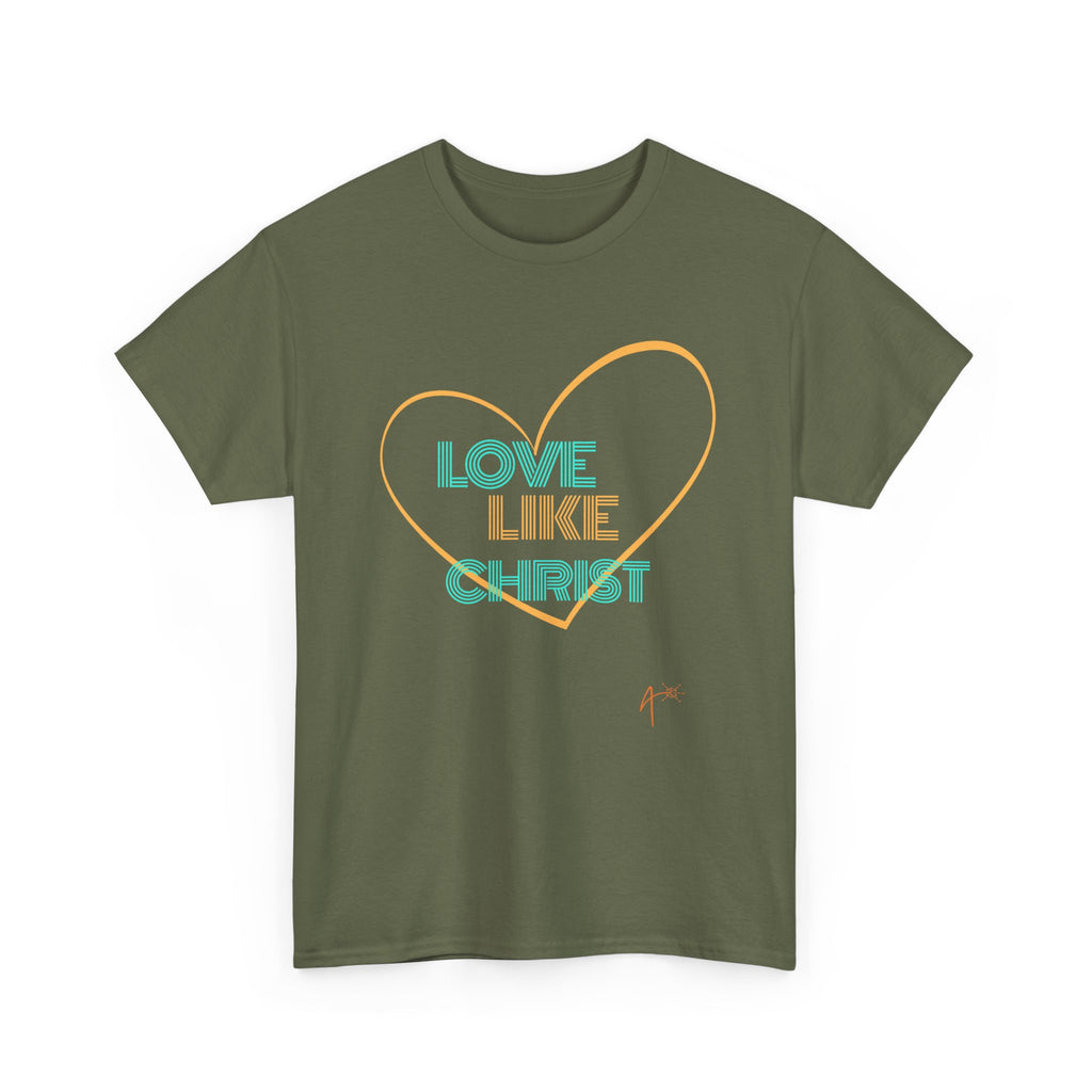 T-Shirt — "Love Like Christ" Heart Christian Tee