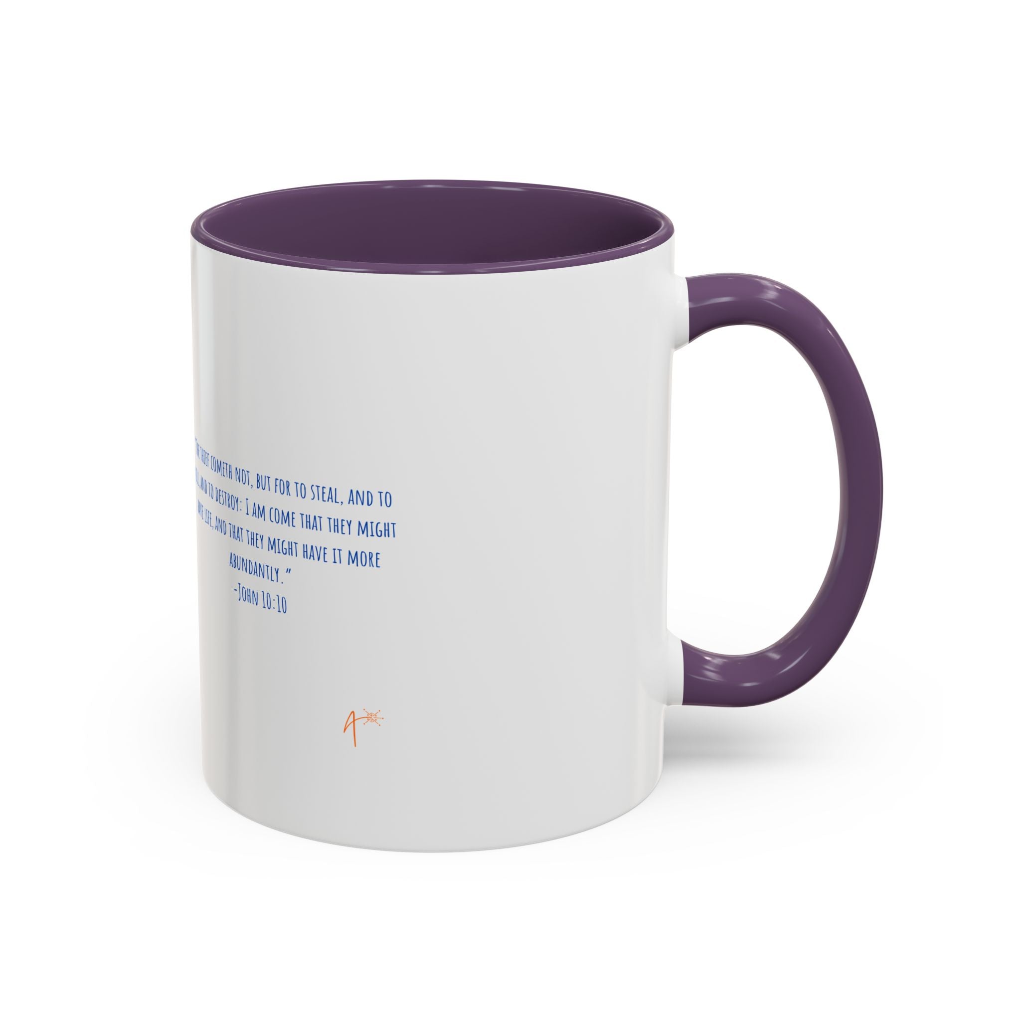 Christian Faith Coffee Mug — 'Embracing Abundant Life' Accent 11/15oz Inspirational Scripture Gift