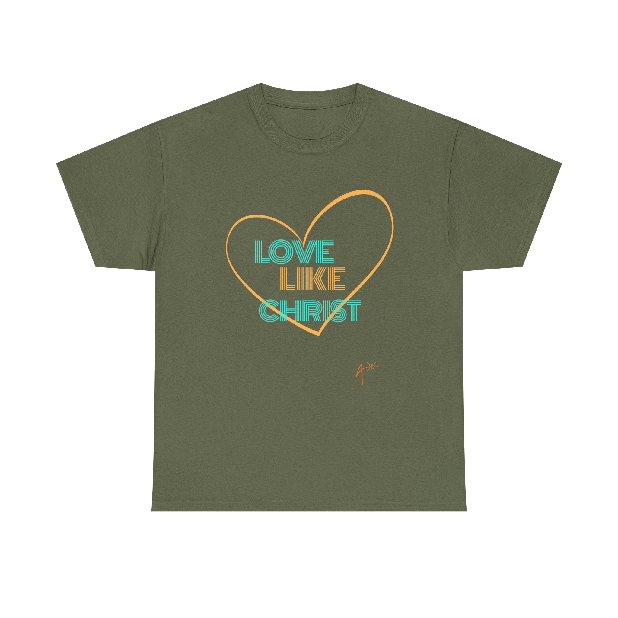 T-Shirt — "Love Like Christ" Heart Christian Tee