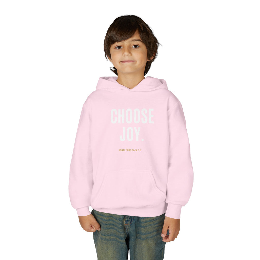 Youth Hoodie — Minimal Tiny 'be kind' Chest Print, Cozy Casual Kids Sweatshirt