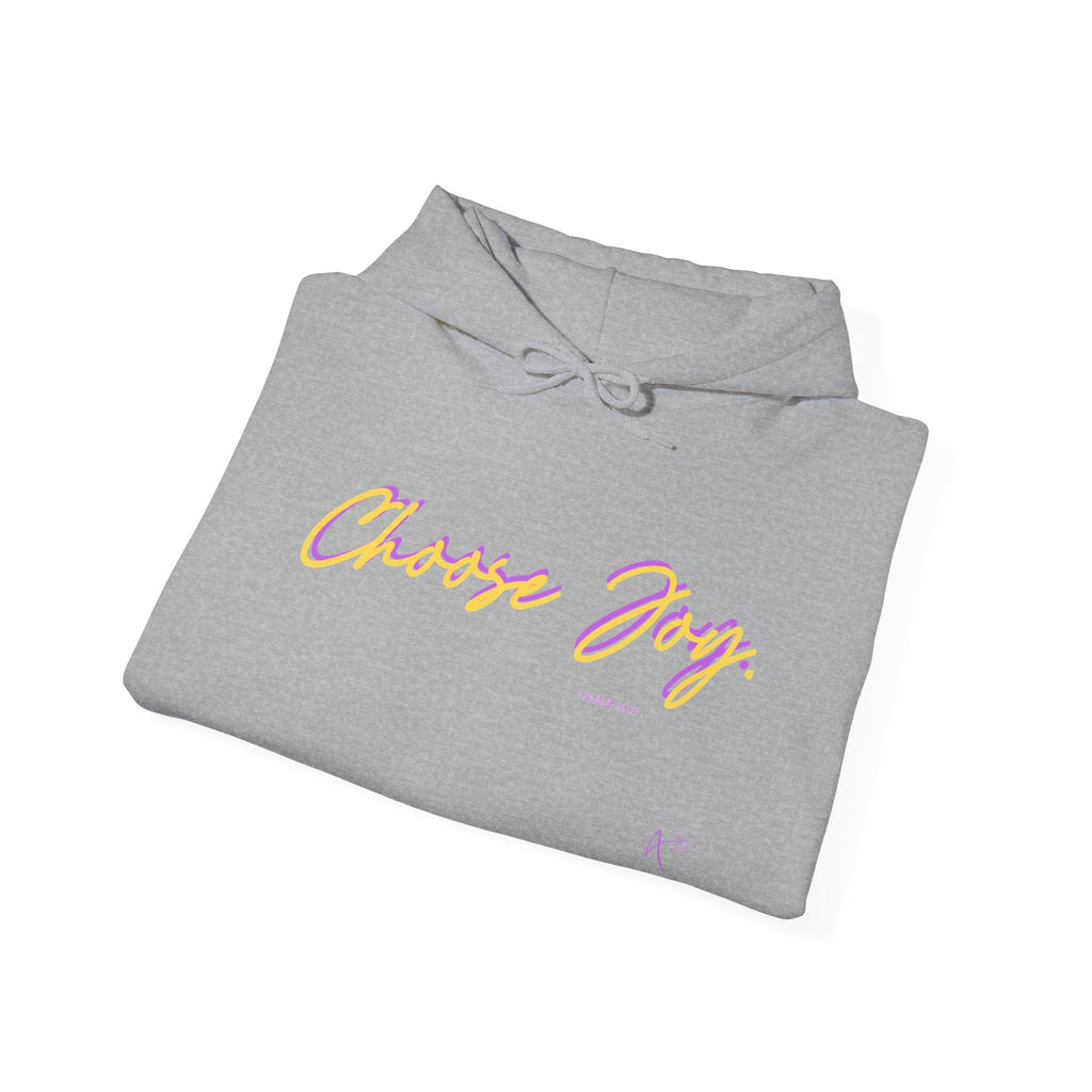 Choose Joy Hoodie — Positive Script Graphic Pullover