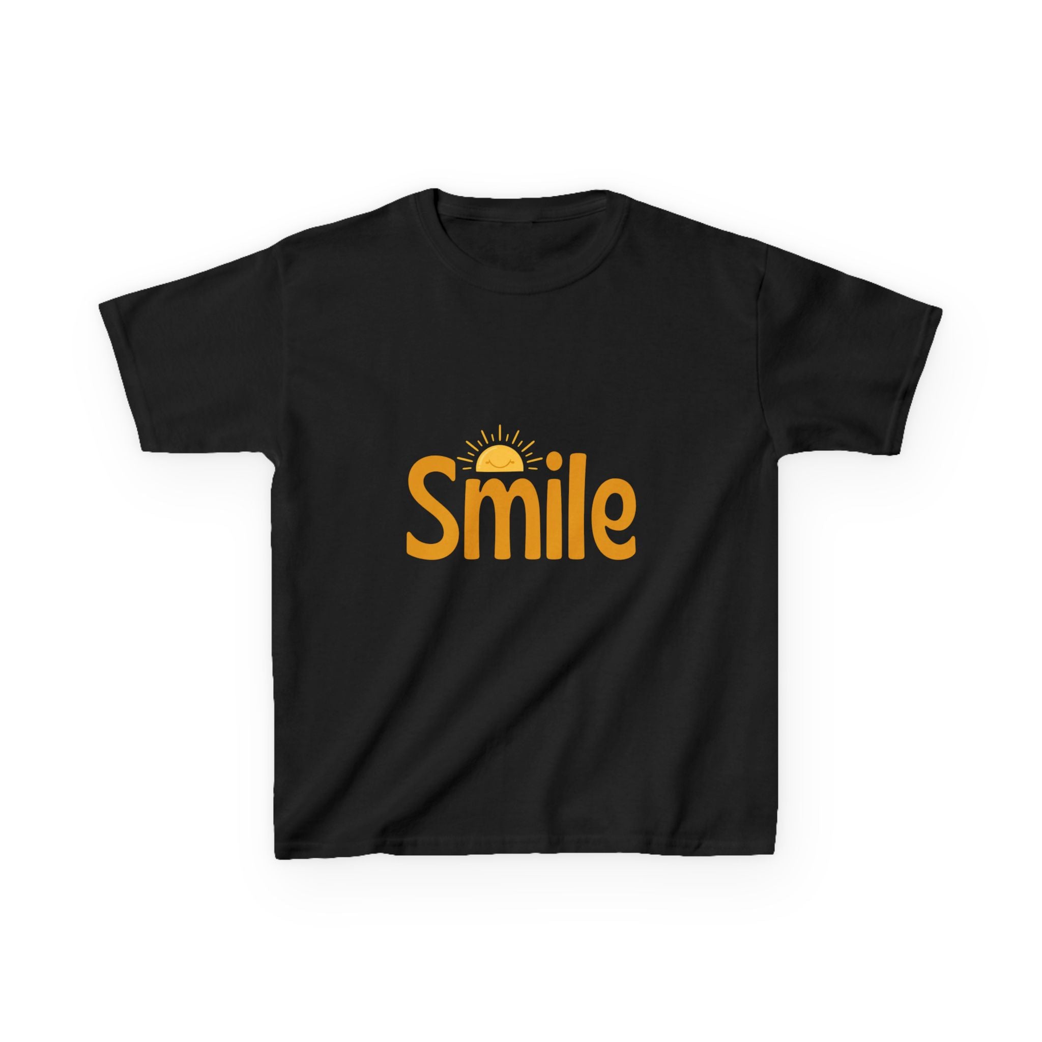 Kids Tee — "Smile" Sunshine Graphic Cotton Shirt