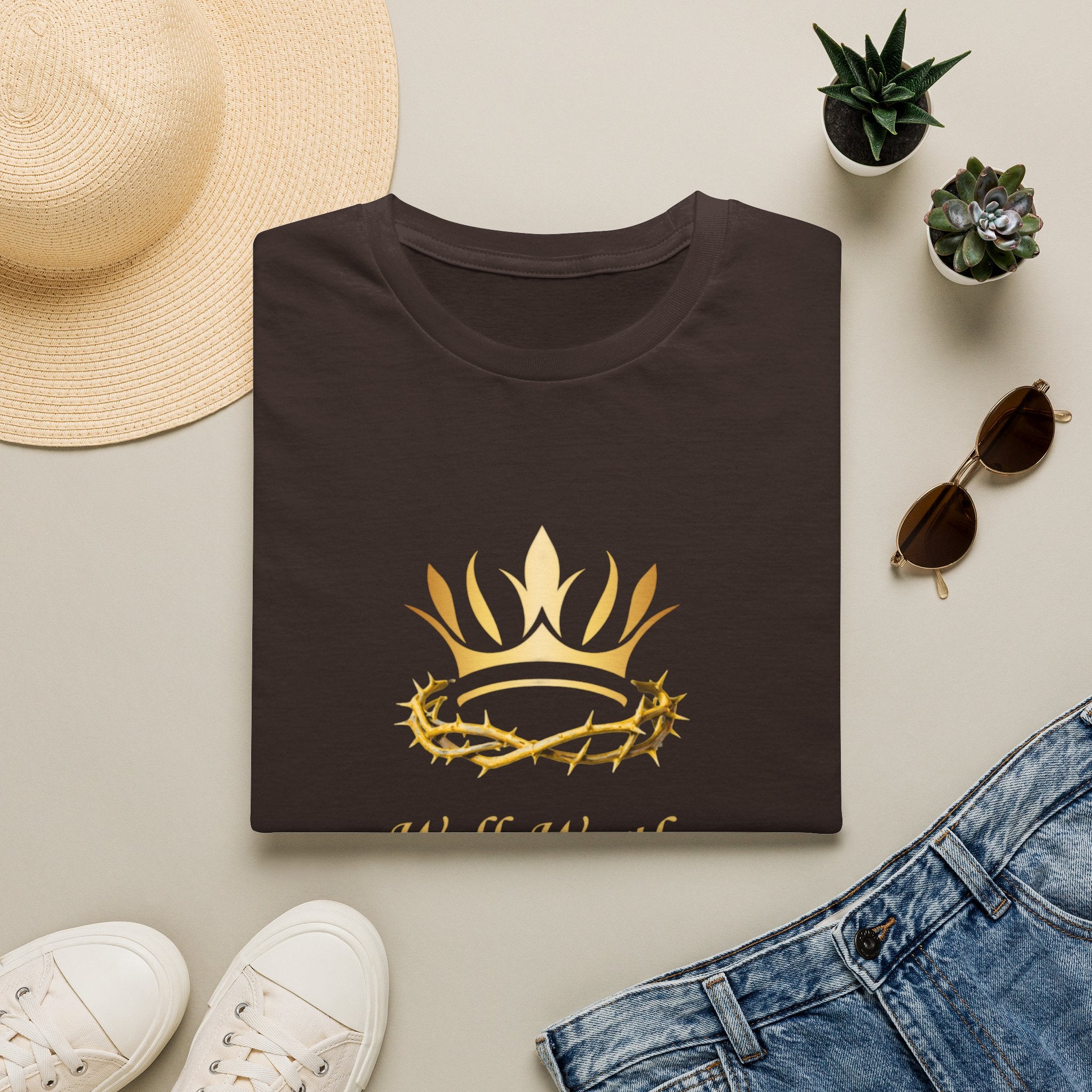 Christian Crown T-Shirt — 'Walk Worthy' Faith Graphic Tee
