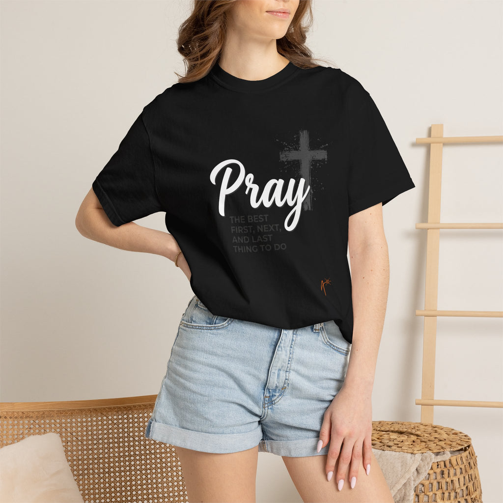 Pray Cross T-Shirt — 'Pray' Faith Graphic Tee