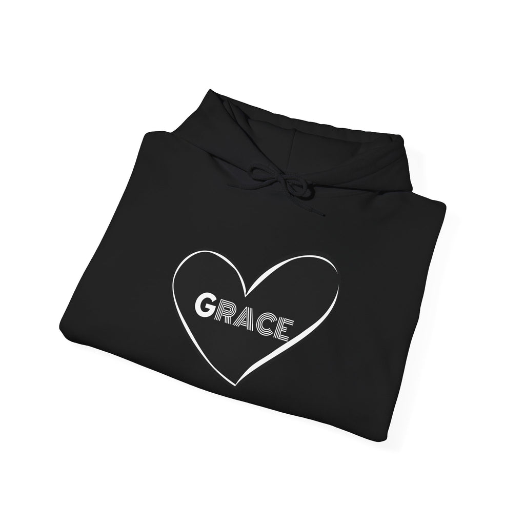 Grace Heart Hoodie — Simple Inspirational Graphic Pullover