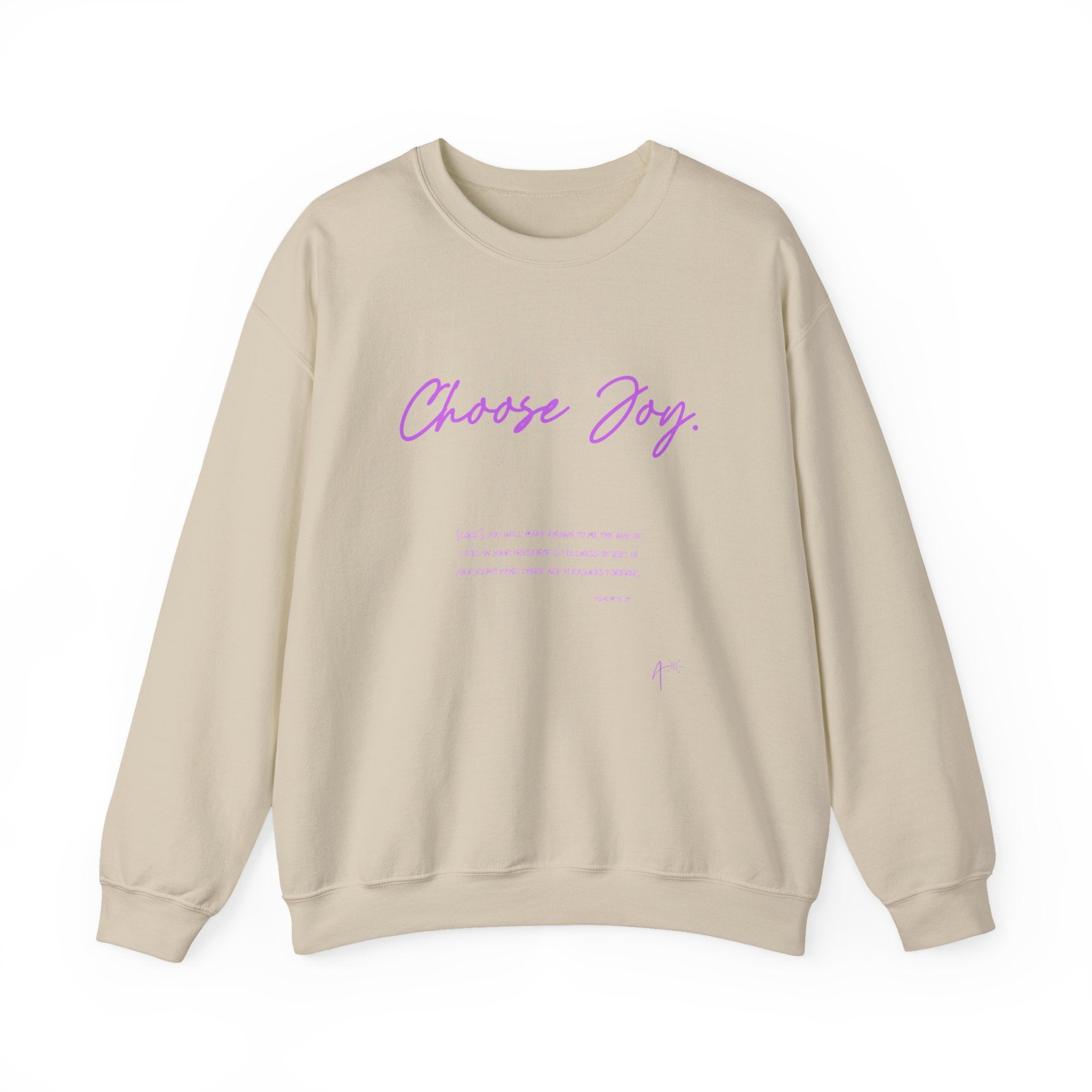 Crewneck Sweatshirt - "Choose Joy" Inspirational Script Pullover